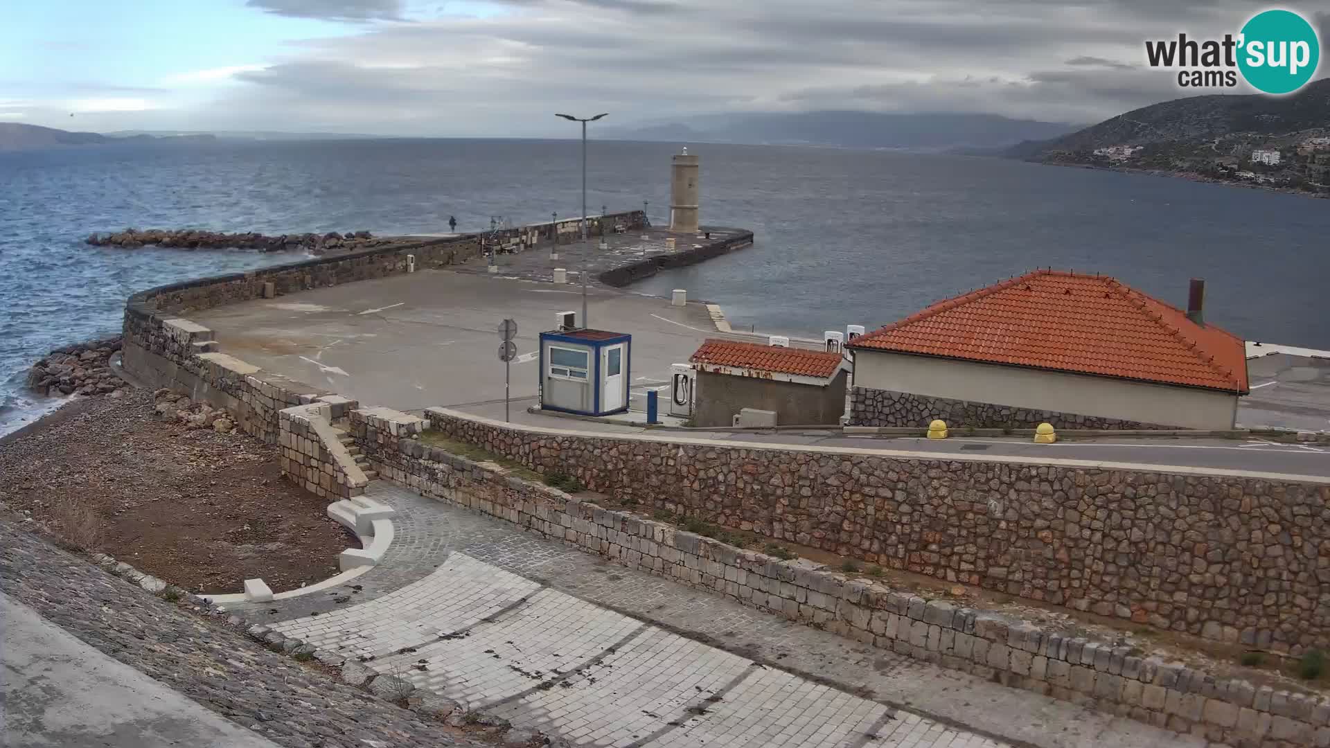 Web kamera Senj luka – Lukobran i svjetionik uživo