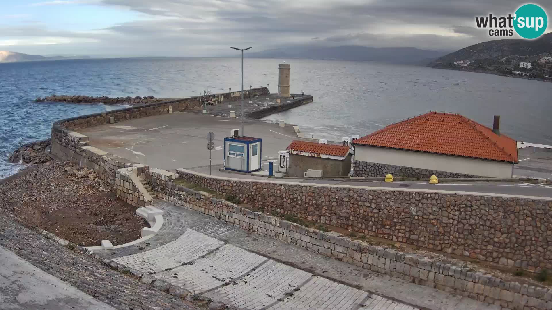 Senj Harbour Webcam – Breakwater & Lighthouse Live View