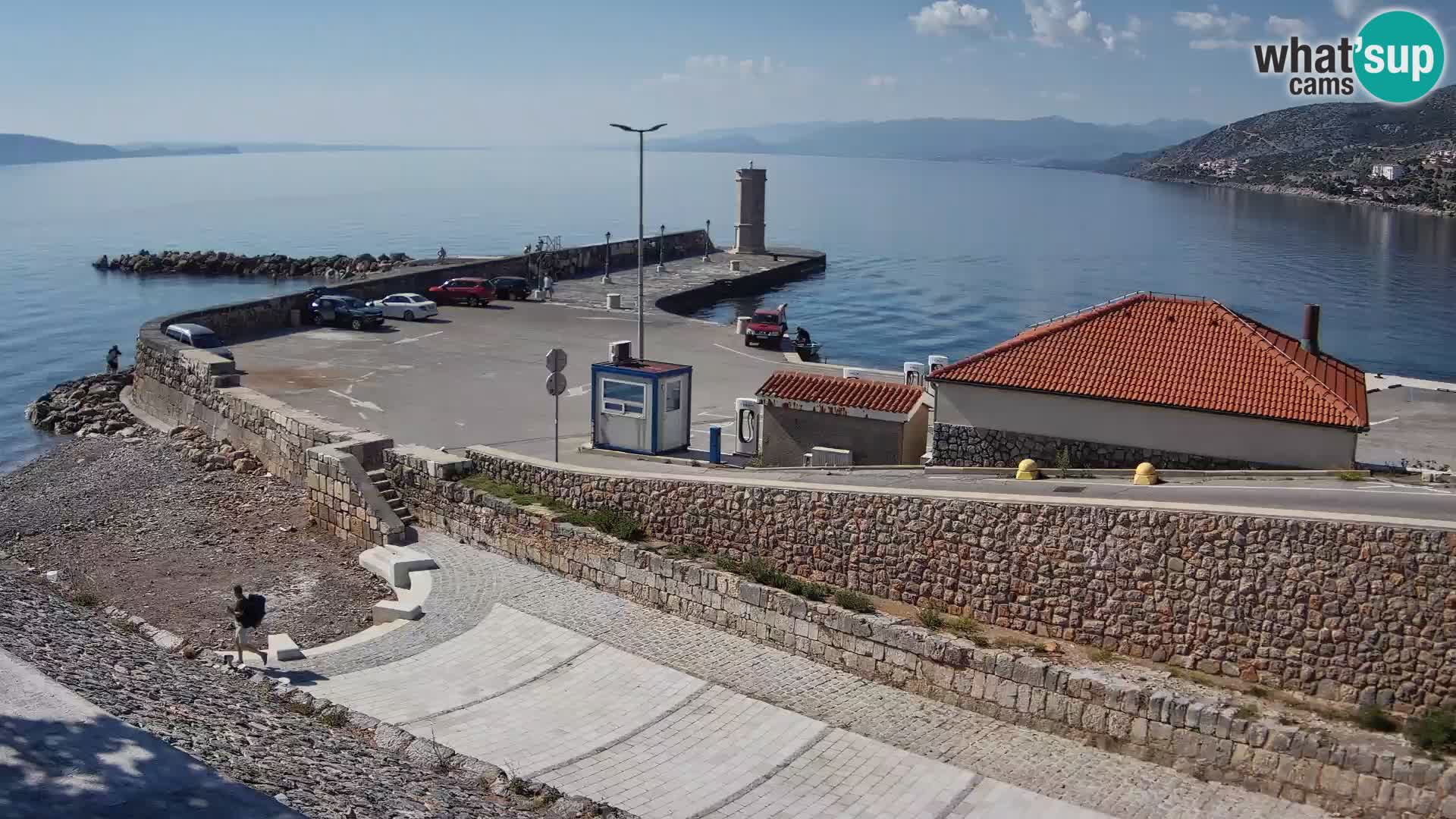 Senj Hafen Webcam – Wellenbrecher & Leuchtturm Liveblick