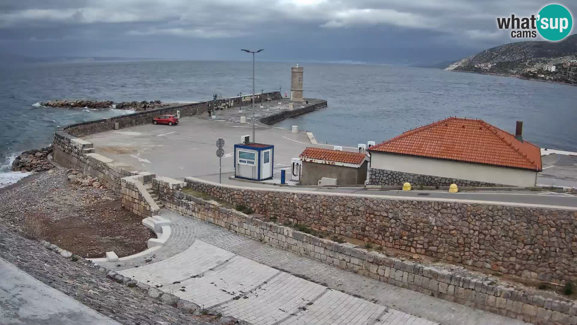 Webcam puerto de Senj – Rompeolas y faro en directo