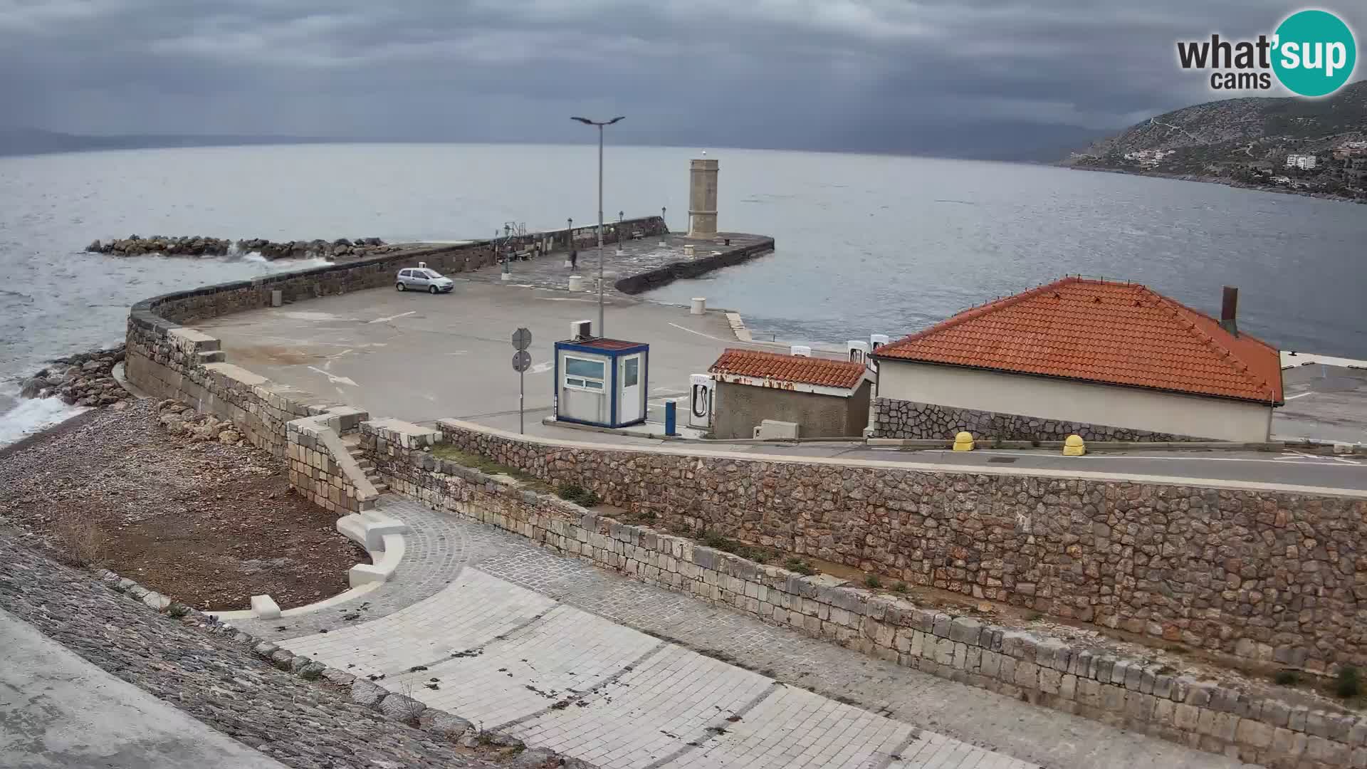 Senj Harbour Webcam – Breakwater & Lighthouse Live View