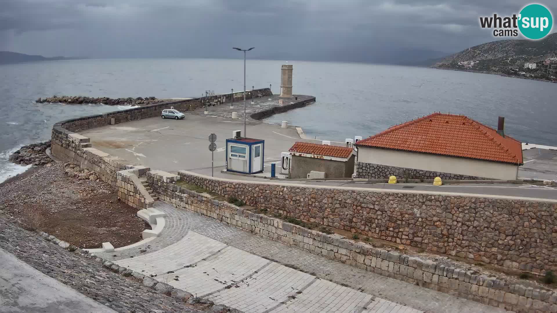 Senj Harbour Webcam – Breakwater & Lighthouse Live View