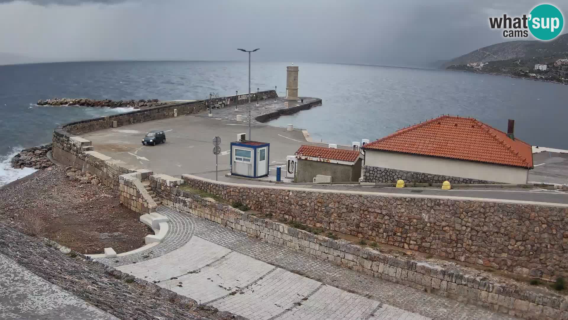 Senj Harbour Webcam – Breakwater & Lighthouse Live View