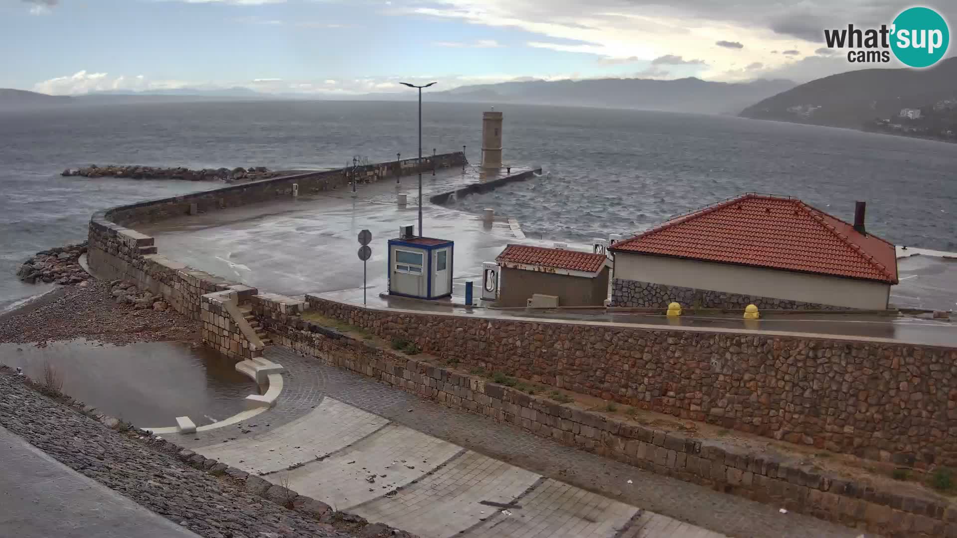 Senj Harbour Webcam – Breakwater & Lighthouse Live View
