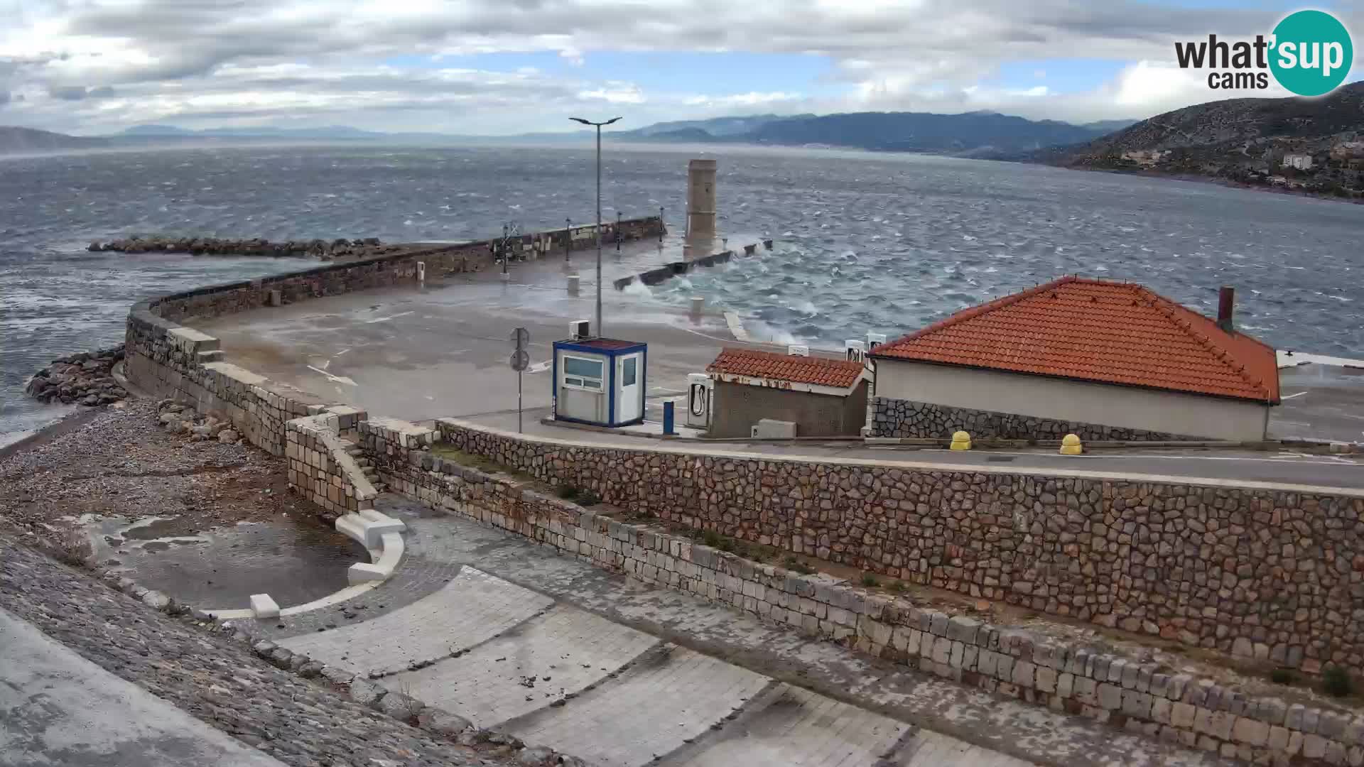 Senj Harbour Webcam – Breakwater & Lighthouse Live View