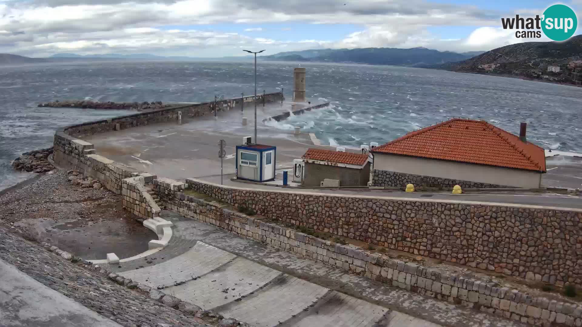Senj Harbour Webcam – Breakwater & Lighthouse Live View
