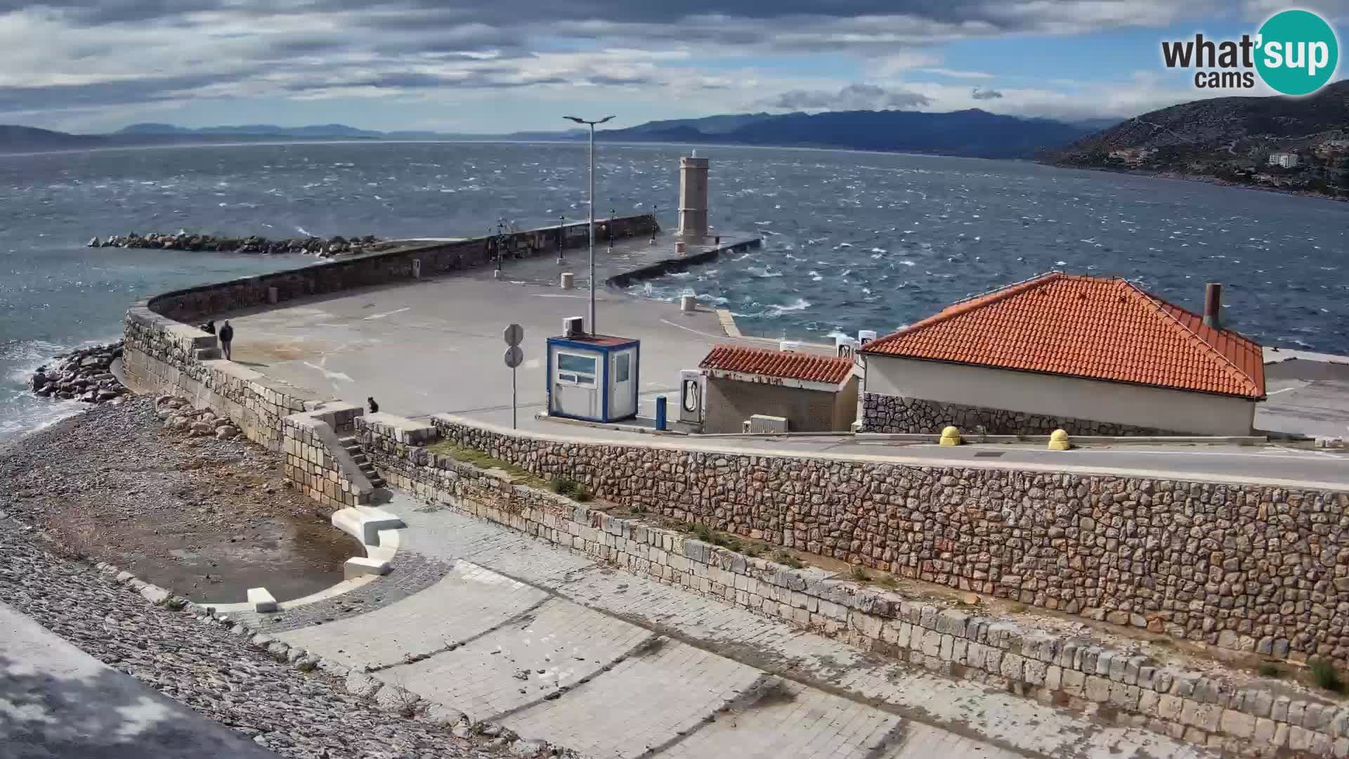 Webcam puerto de Senj – Rompeolas y faro en directo