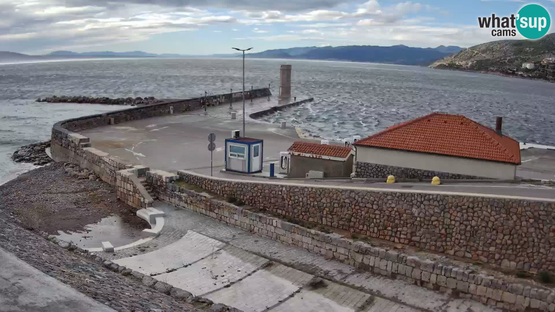 Senj Harbour Webcam – Breakwater & Lighthouse Live View