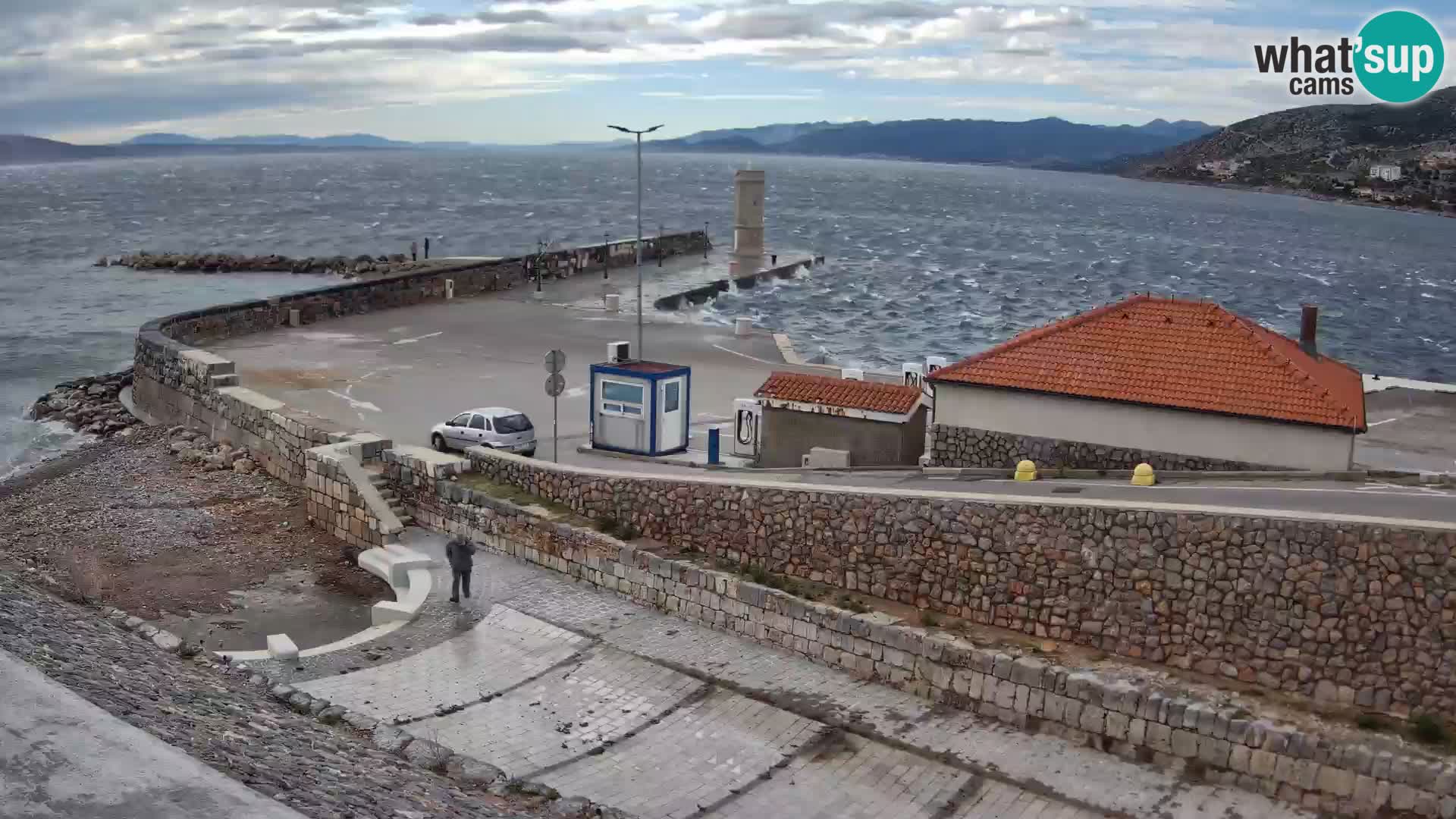 Webcam puerto de Senj – Rompeolas y faro en directo