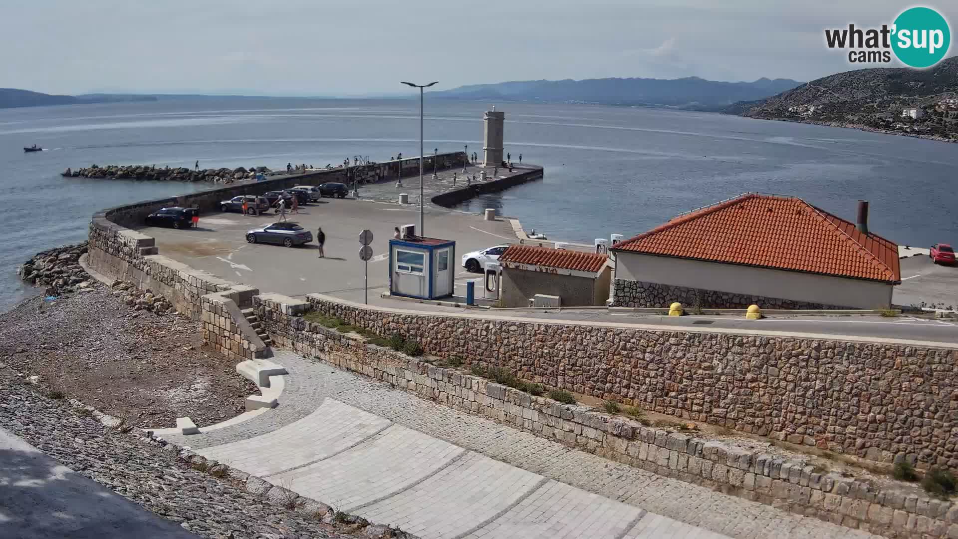 Webcam port de Senj – Vue sur la jetée et le phare