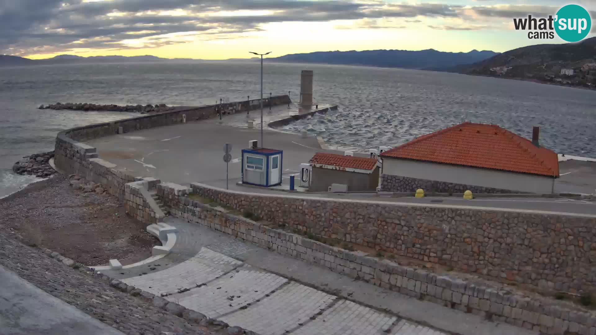 Senj Harbour Webcam – Breakwater & Lighthouse Live View
