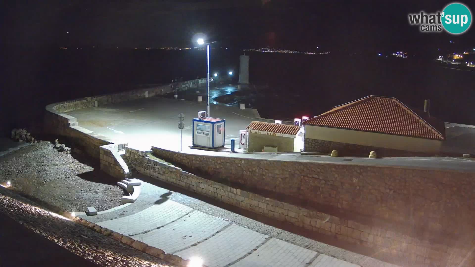 Webcam puerto de Senj – Rompeolas y faro en directo