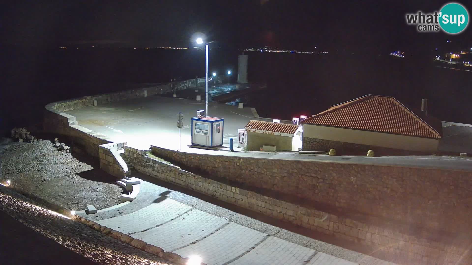 Webcam port de Senj – Vue sur la jetée et le phare