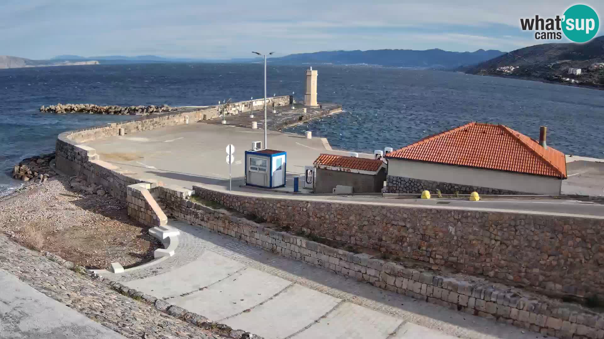 Web kamera Senj luka – Lukobran i svjetionik uživo