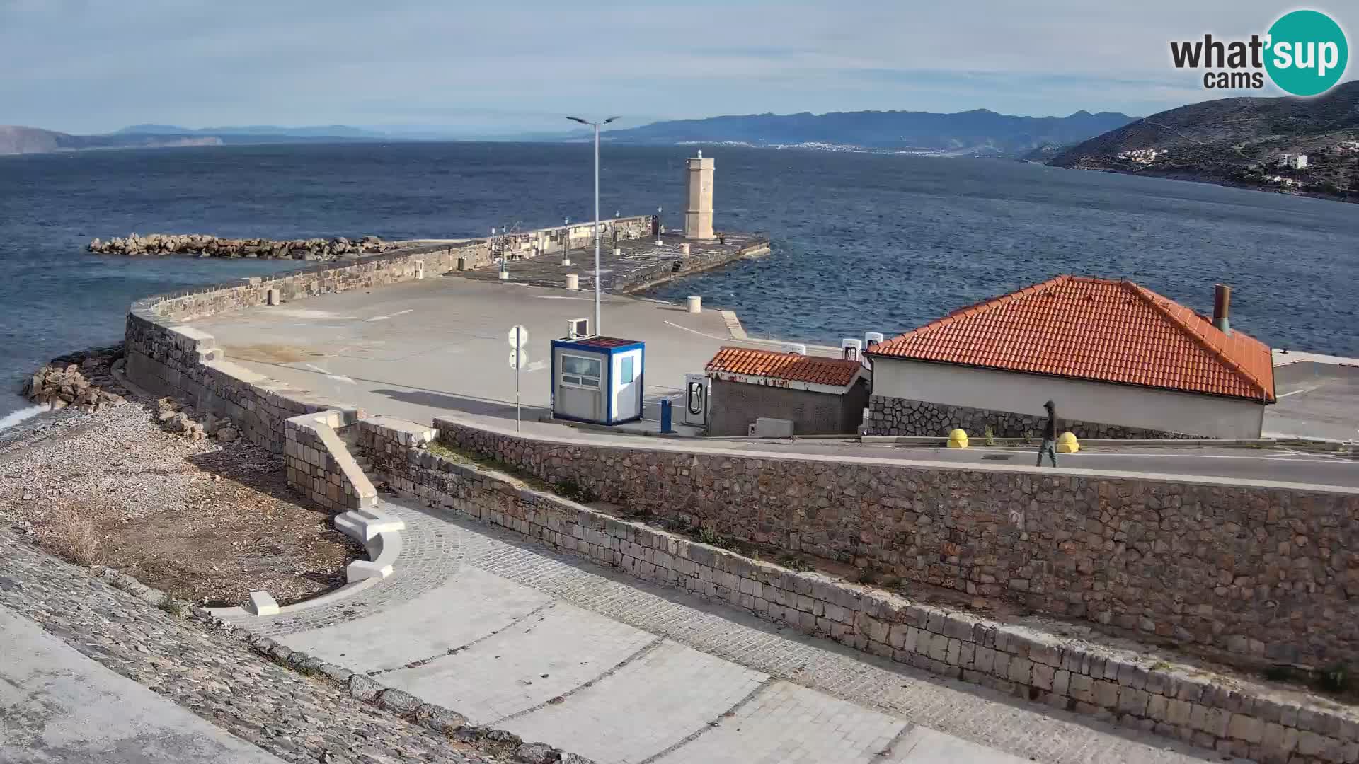 Webcam puerto de Senj – Rompeolas y faro en directo