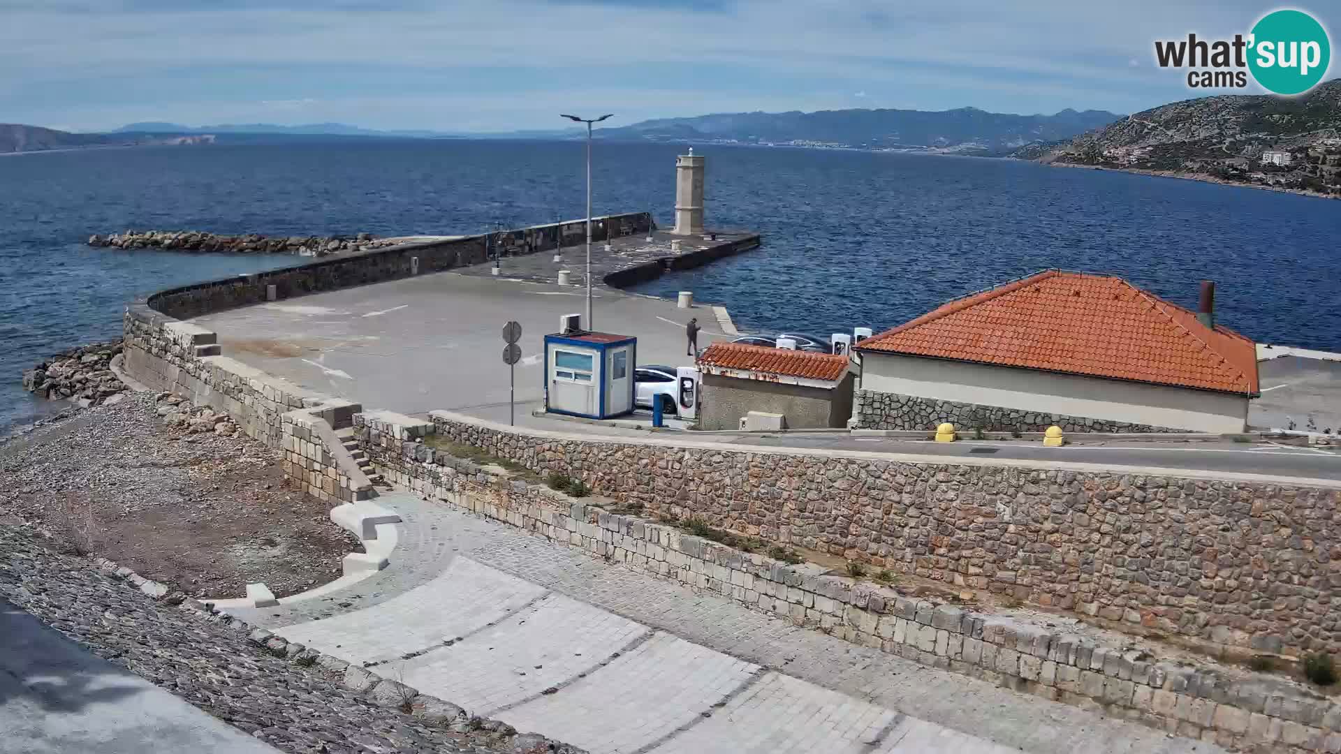 Webcam puerto de Senj – Rompeolas y faro en directo