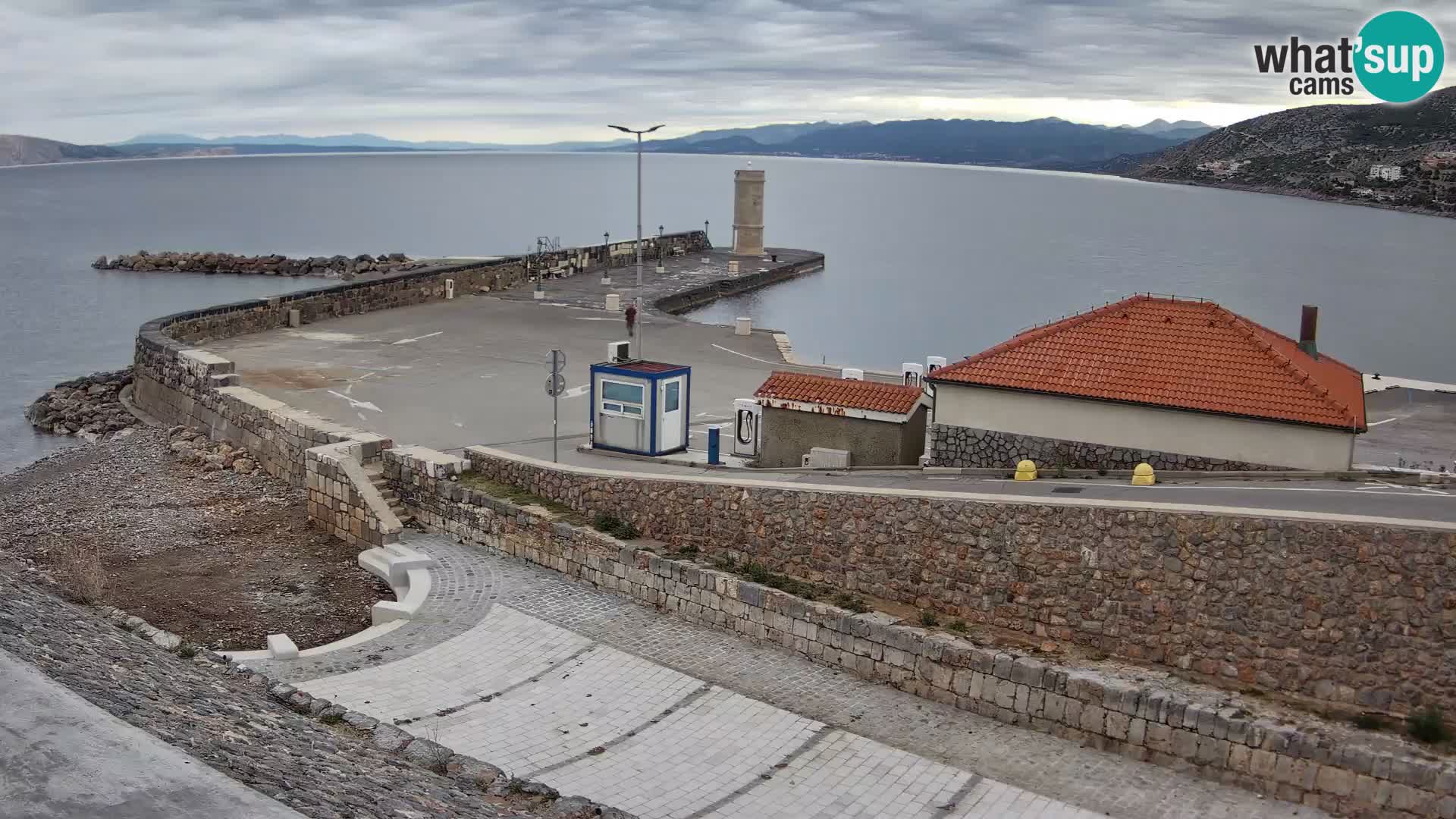 Senj Harbour Webcam – Breakwater & Lighthouse Live View