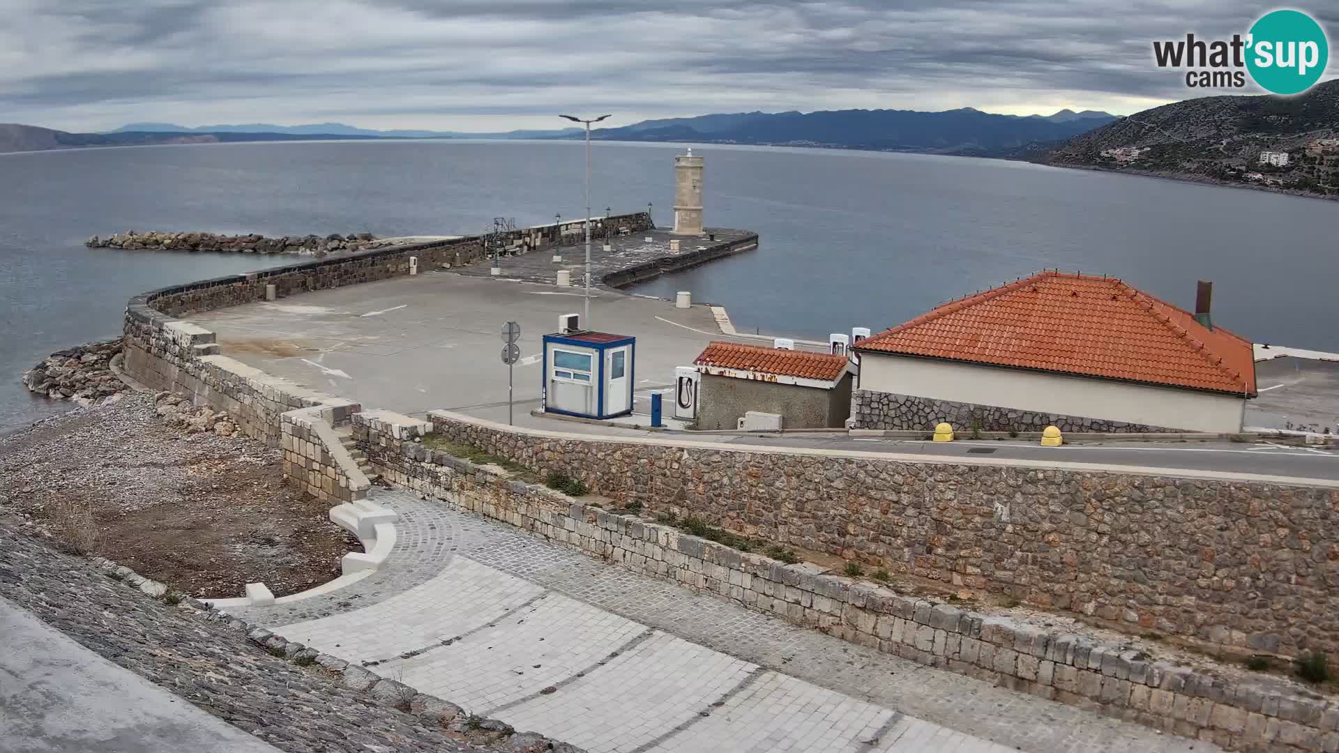 Senj Harbour Webcam – Breakwater & Lighthouse Live View