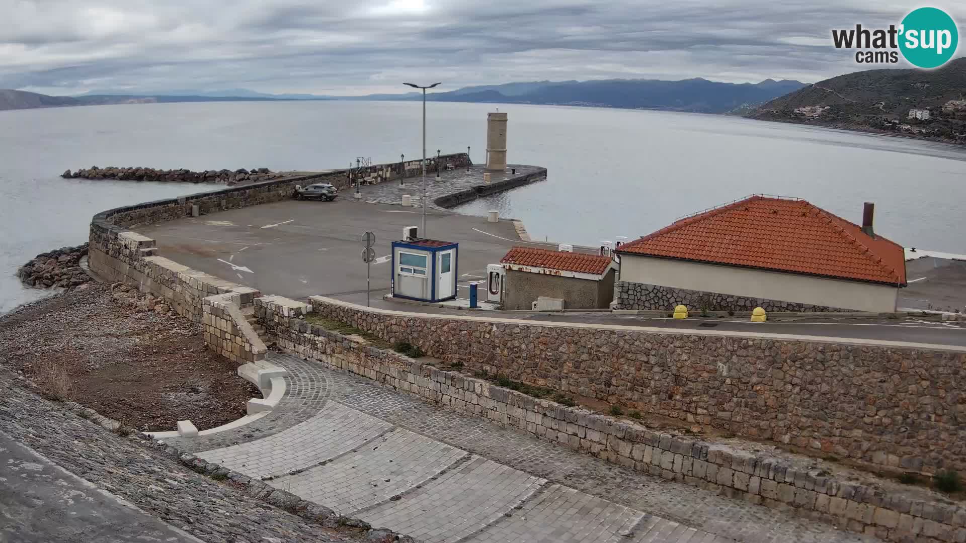 Senj Harbour Webcam – Breakwater & Lighthouse Live View