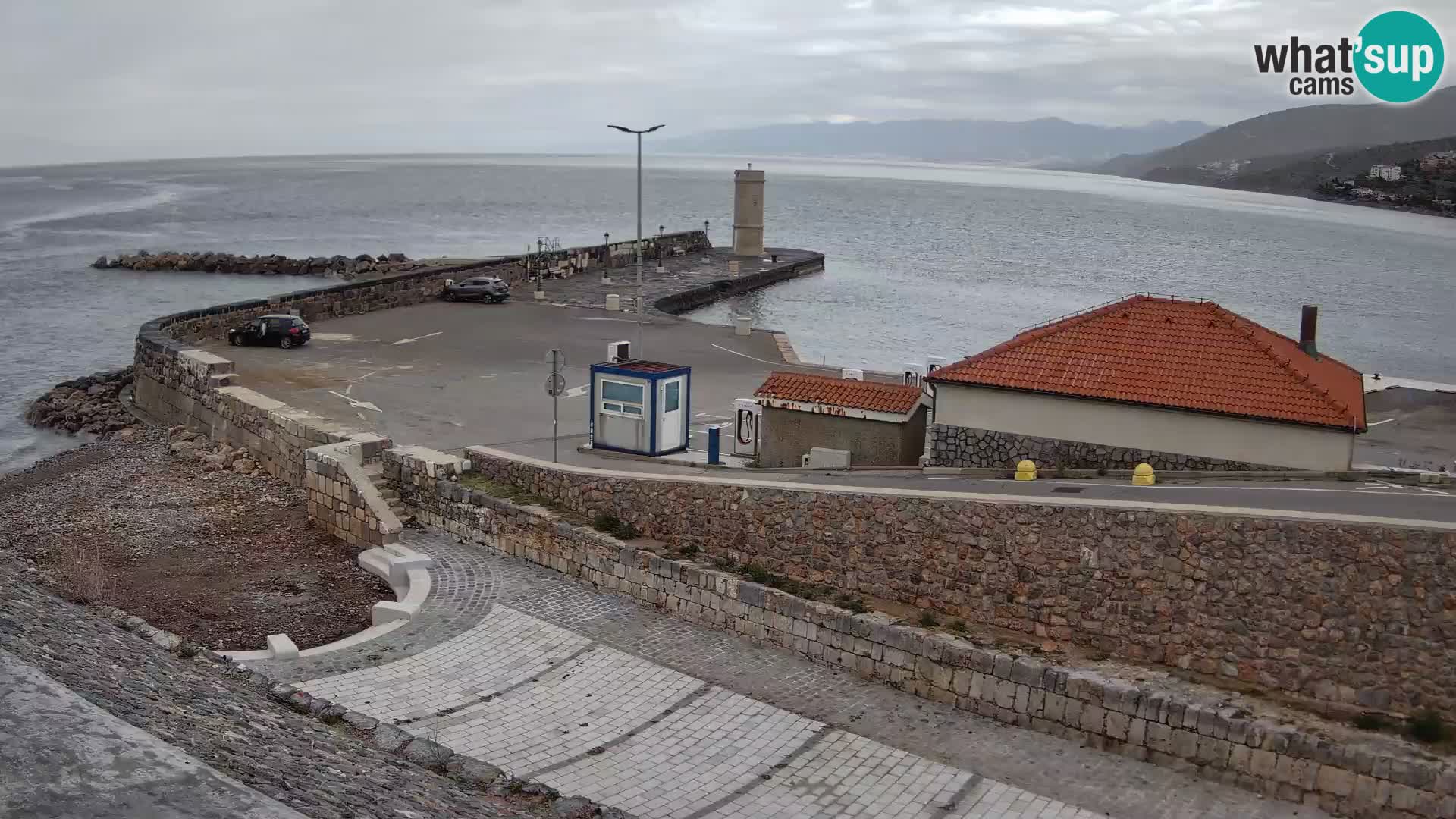 Webcam puerto de Senj – Rompeolas y faro en directo