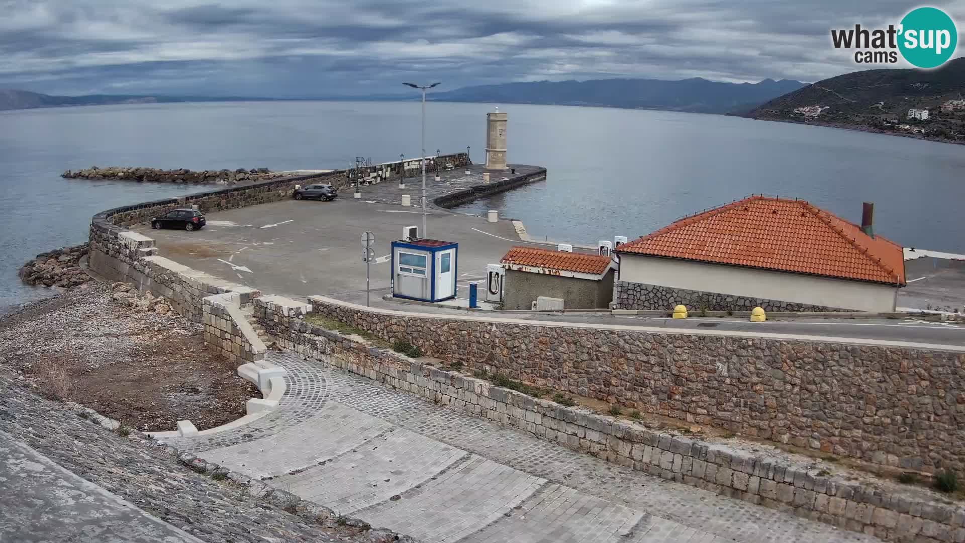 Webcam puerto de Senj – Rompeolas y faro en directo