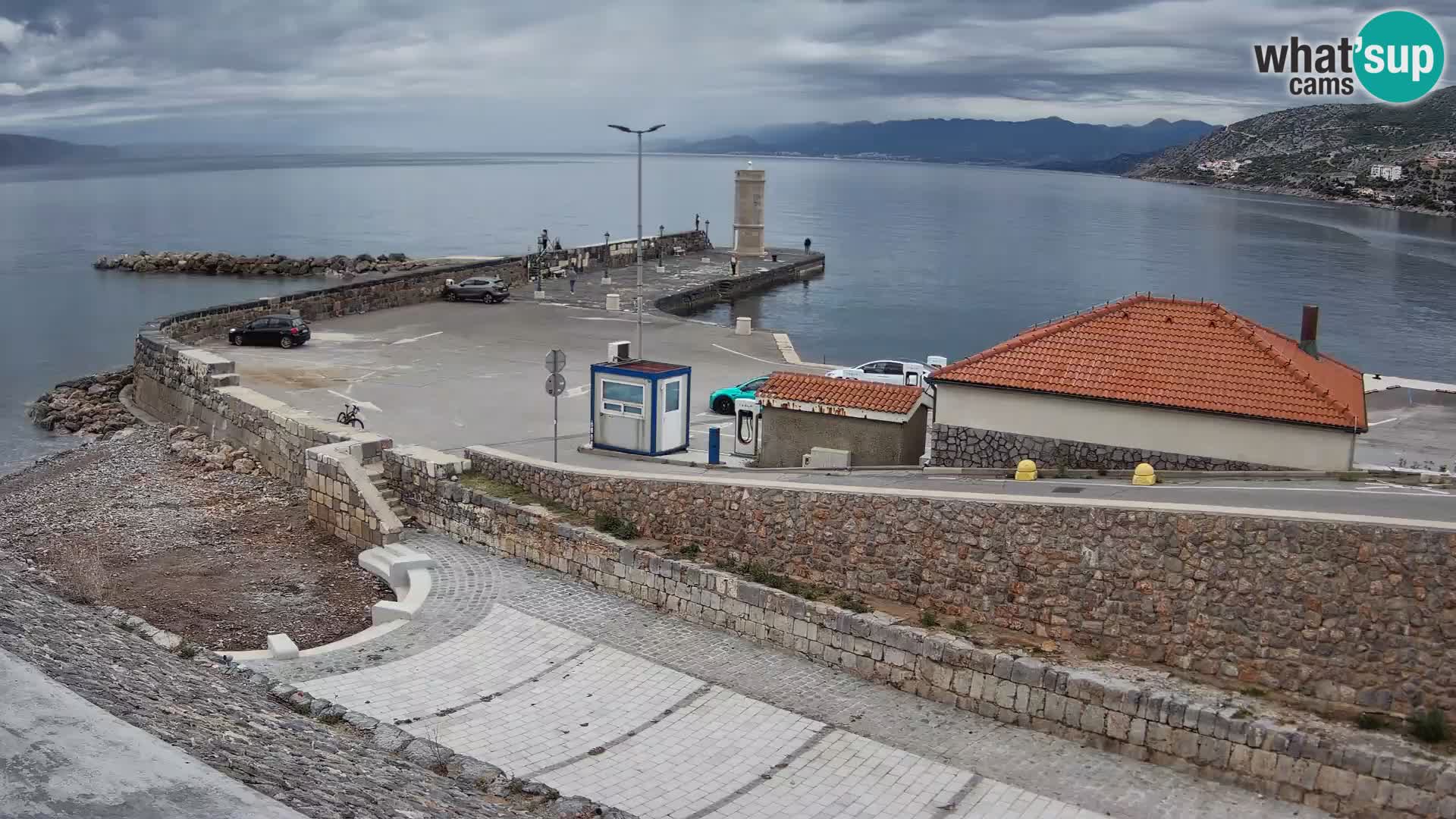 Senj Hafen Webcam – Wellenbrecher & Leuchtturm Liveblick