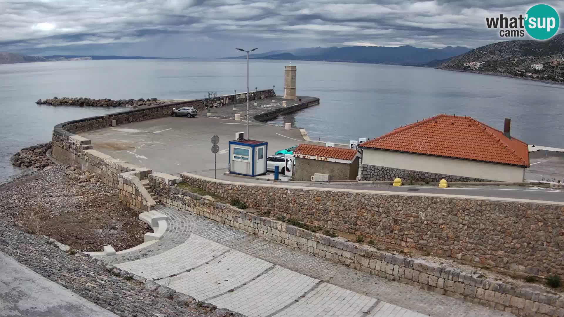 Webcam puerto de Senj – Rompeolas y faro en directo