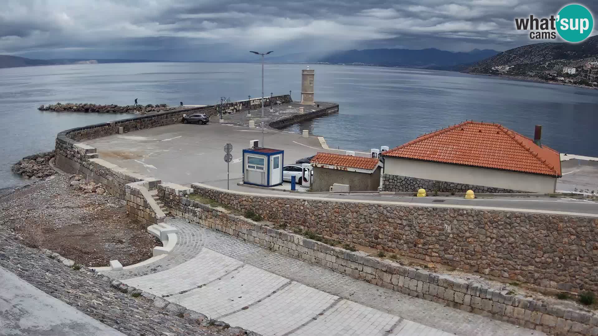 Webcam puerto de Senj – Rompeolas y faro en directo