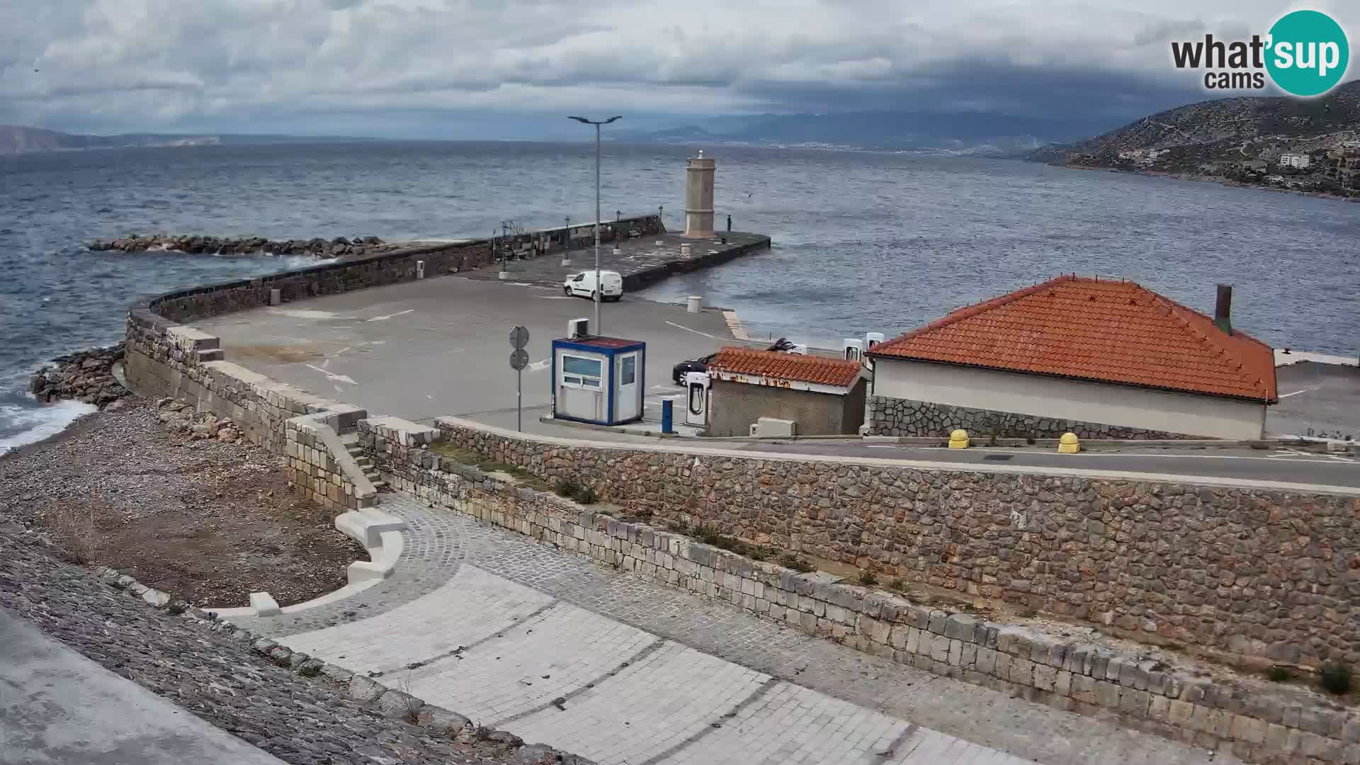 Senj Harbour Webcam – Breakwater & Lighthouse Live View