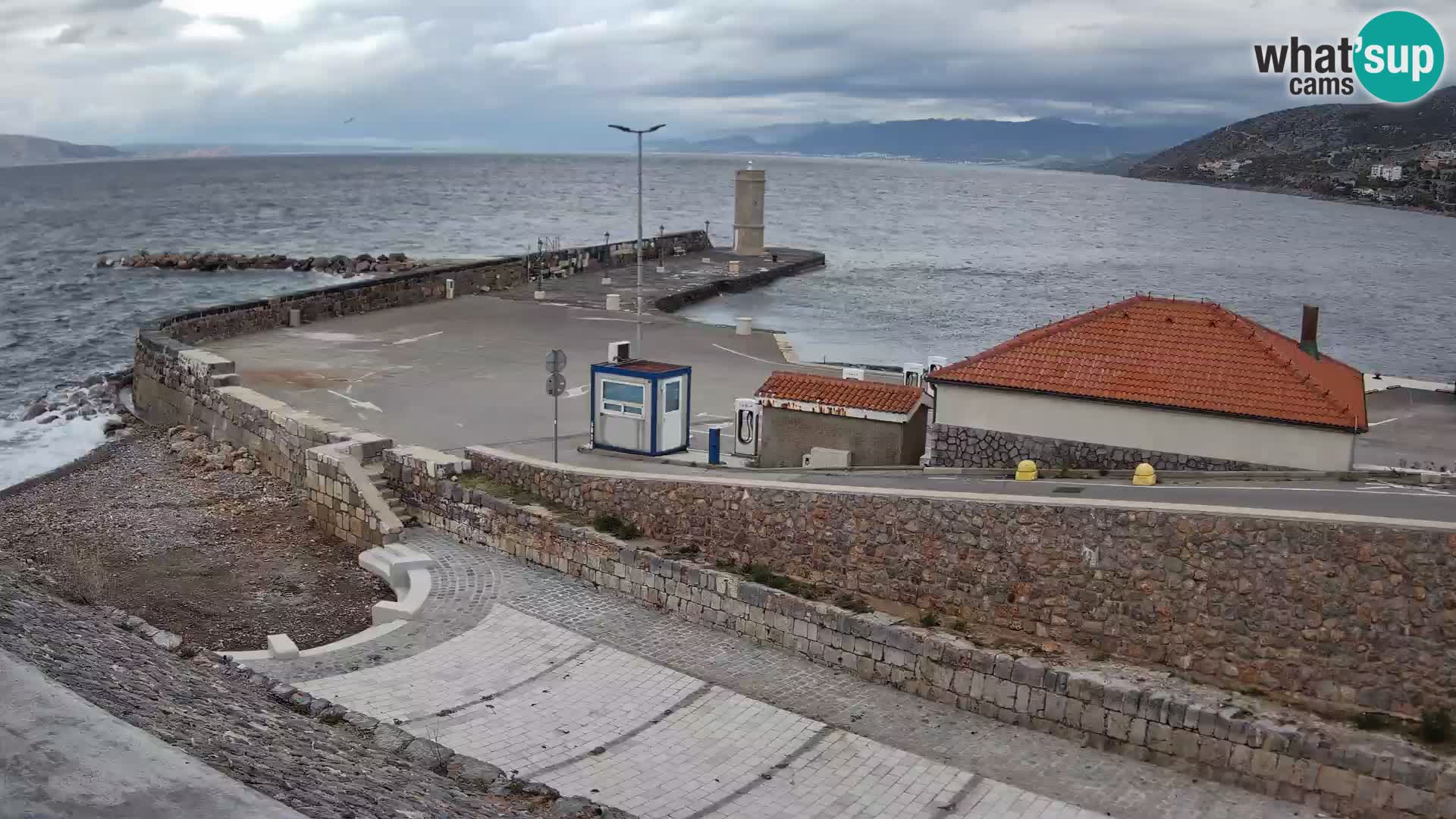 Senj Harbour Webcam – Breakwater & Lighthouse Live View