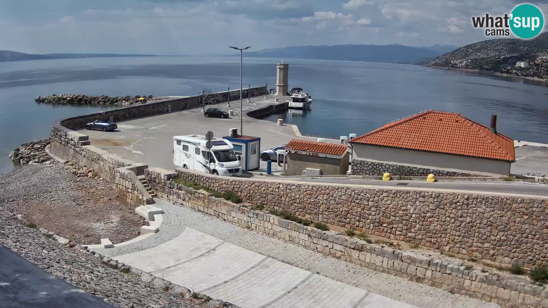 Webcam puerto de Senj – Rompeolas y faro en directo