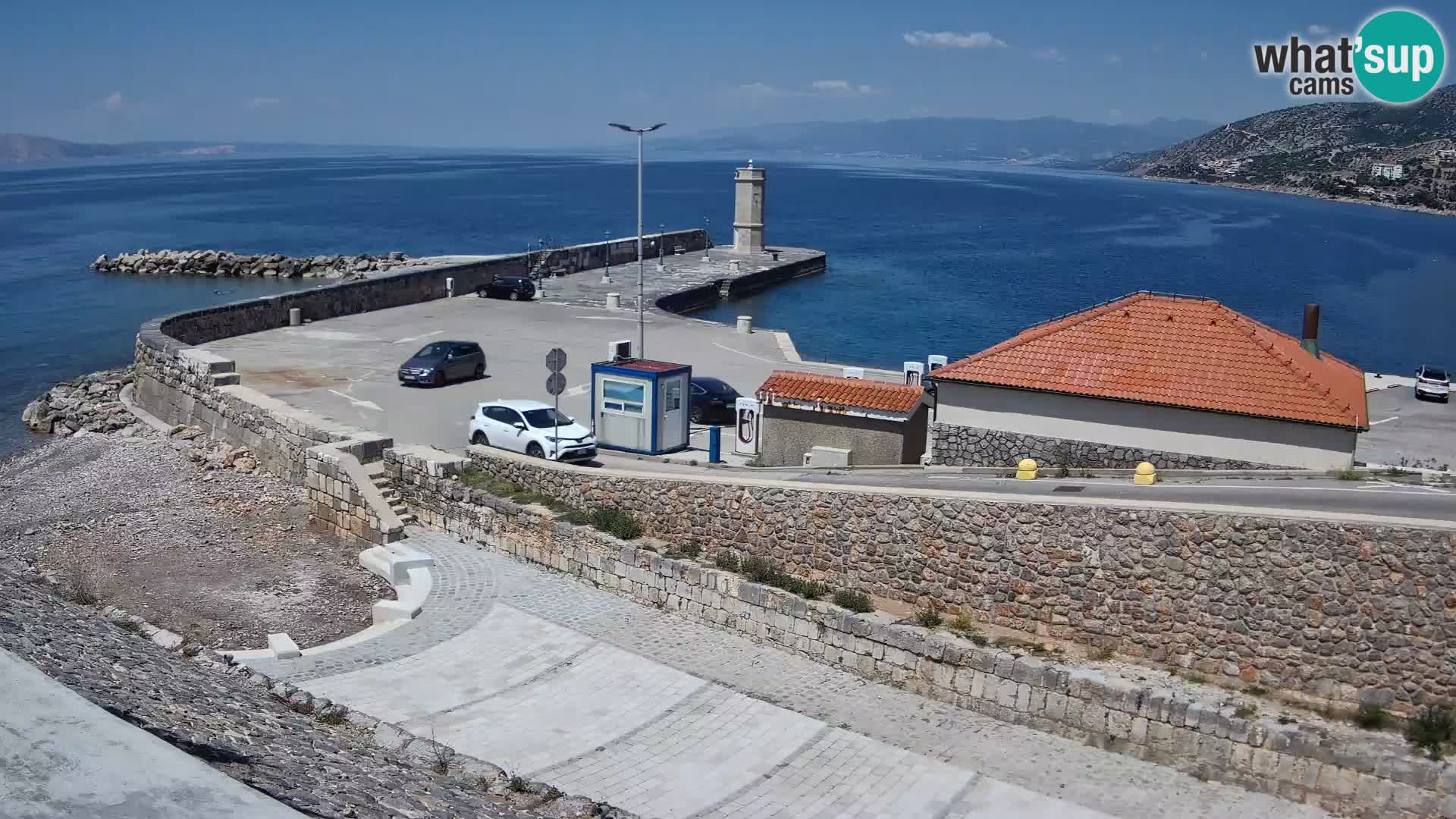 Webcam puerto de Senj – Rompeolas y faro en directo