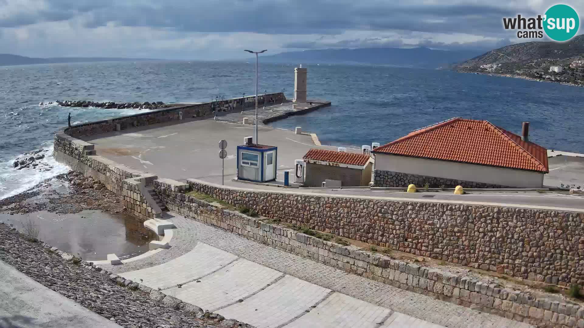 Webcam puerto de Senj – Rompeolas y faro en directo