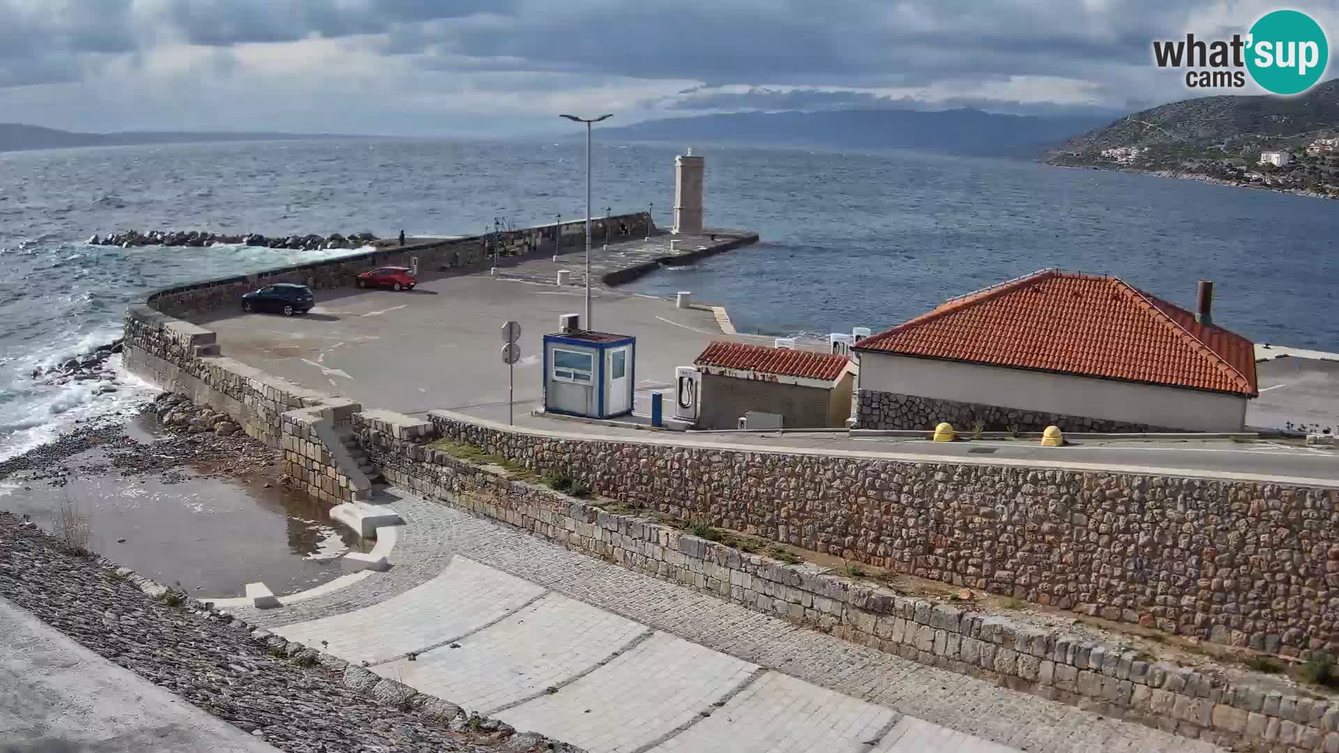 Web kamera Senj luka – Lukobran i svjetionik uživo