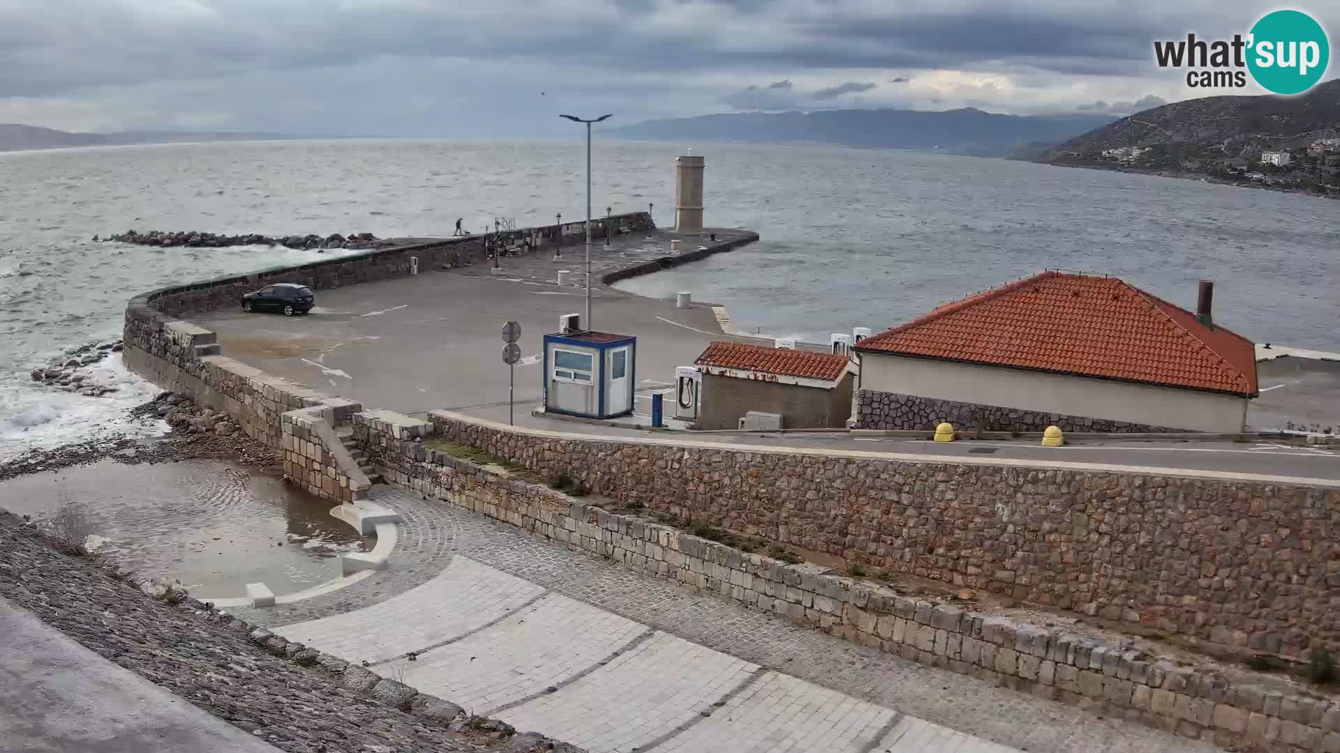 Senj Harbour Webcam – Breakwater & Lighthouse Live View