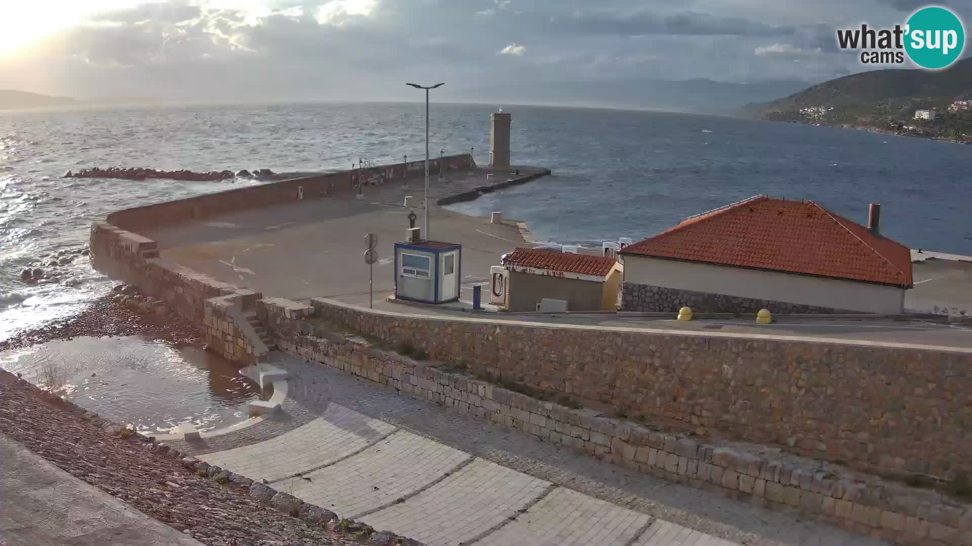 Senj Harbour Webcam – Breakwater & Lighthouse Live View