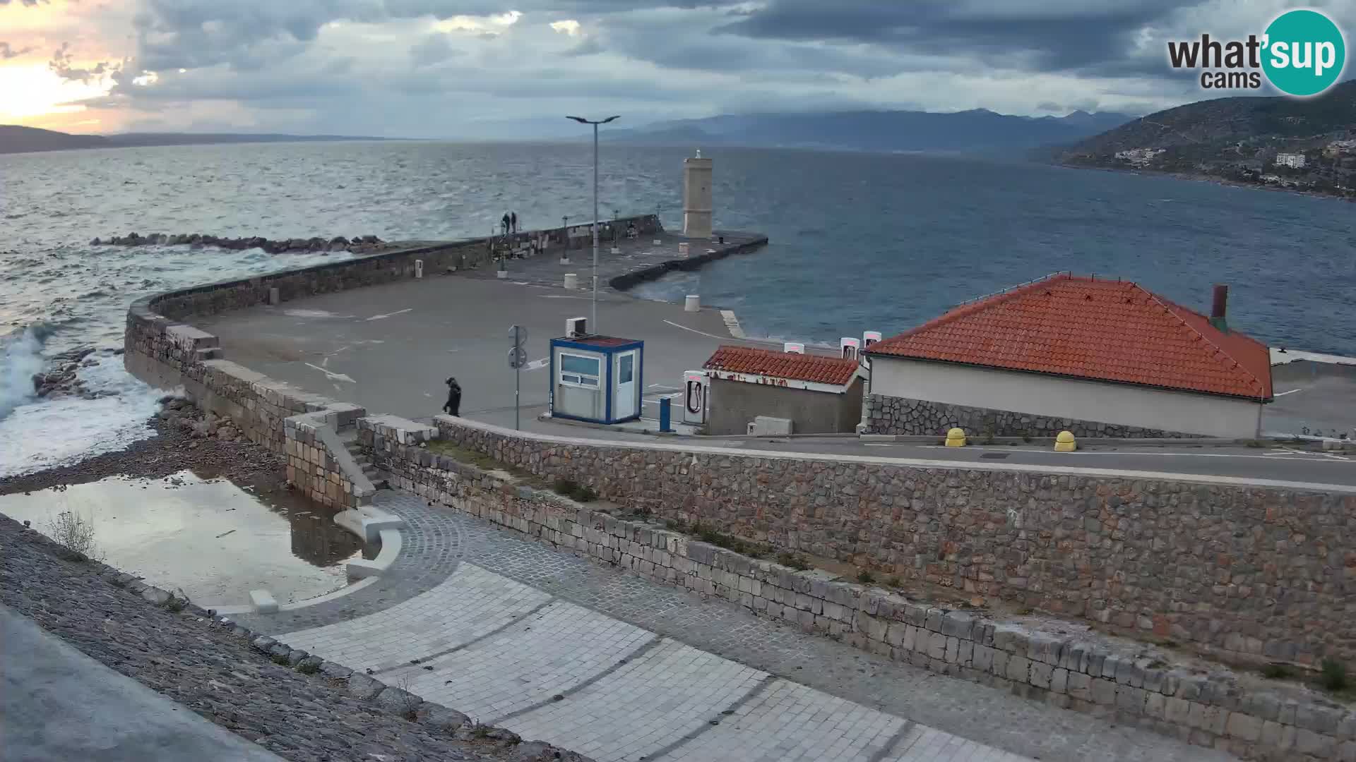 Senj Harbour Webcam – Breakwater & Lighthouse Live View