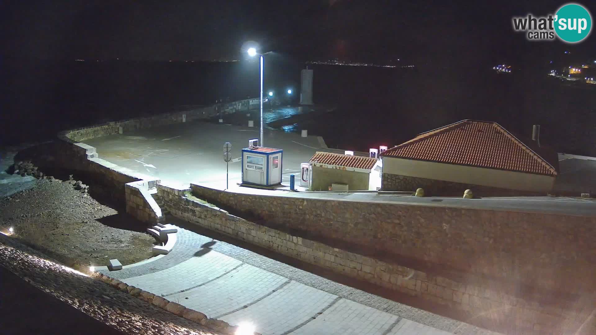 Senj Hafen Webcam – Wellenbrecher & Leuchtturm Liveblick