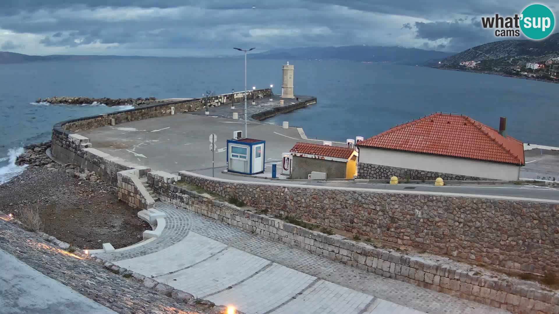 Senj Harbour Webcam – Breakwater & Lighthouse Live View