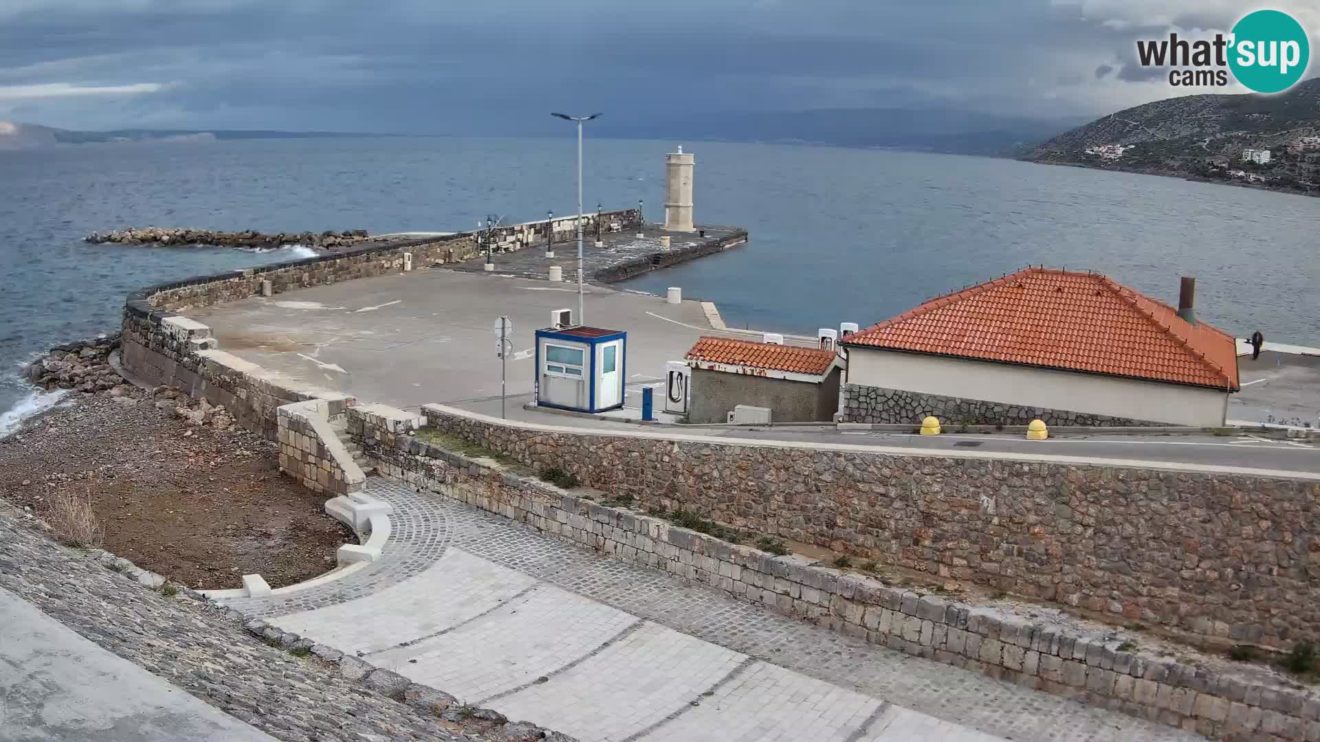 Web kamera Senj luka – Lukobran i svjetionik uživo