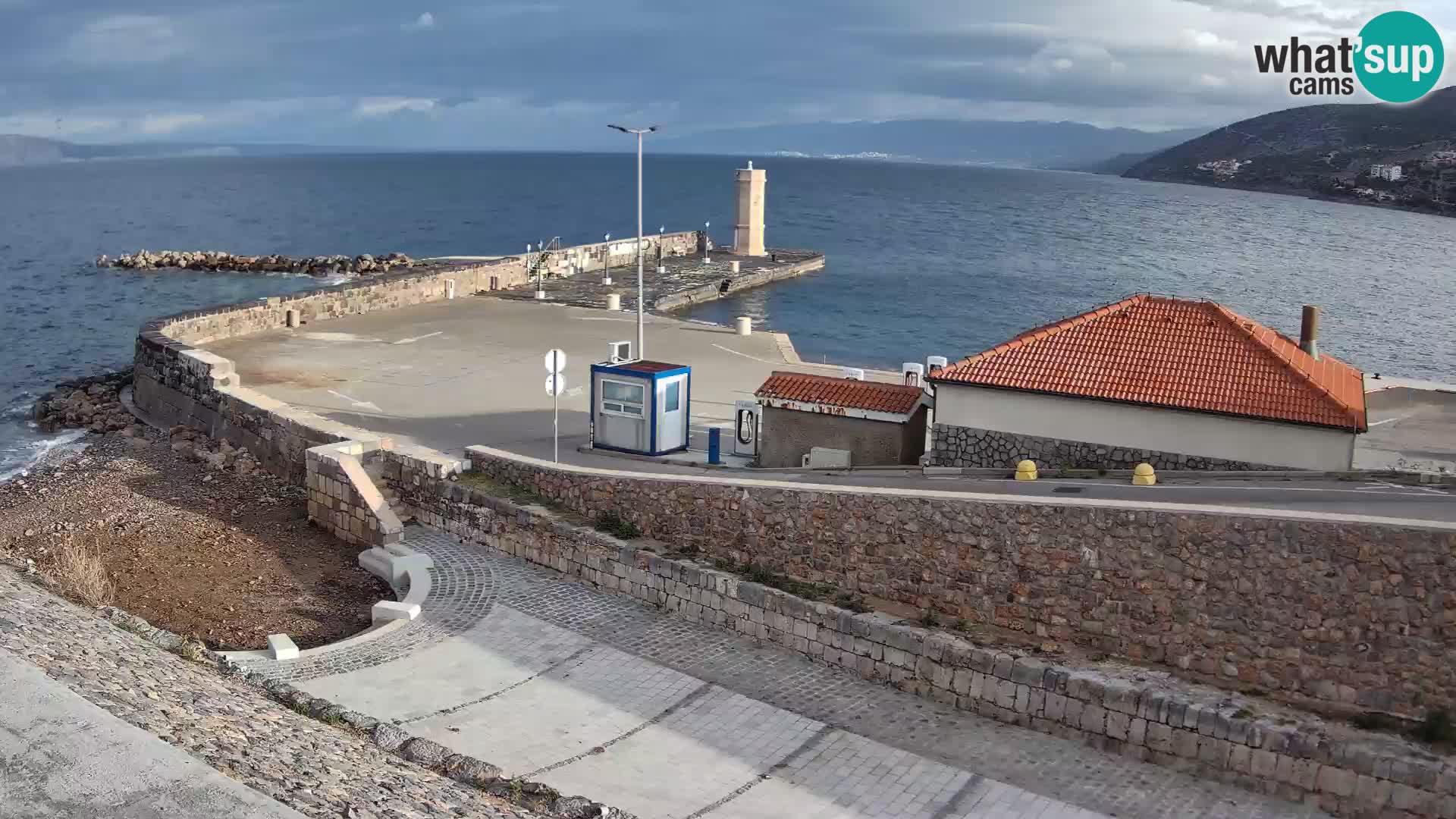 Senj Harbour Webcam – Breakwater & Lighthouse Live View