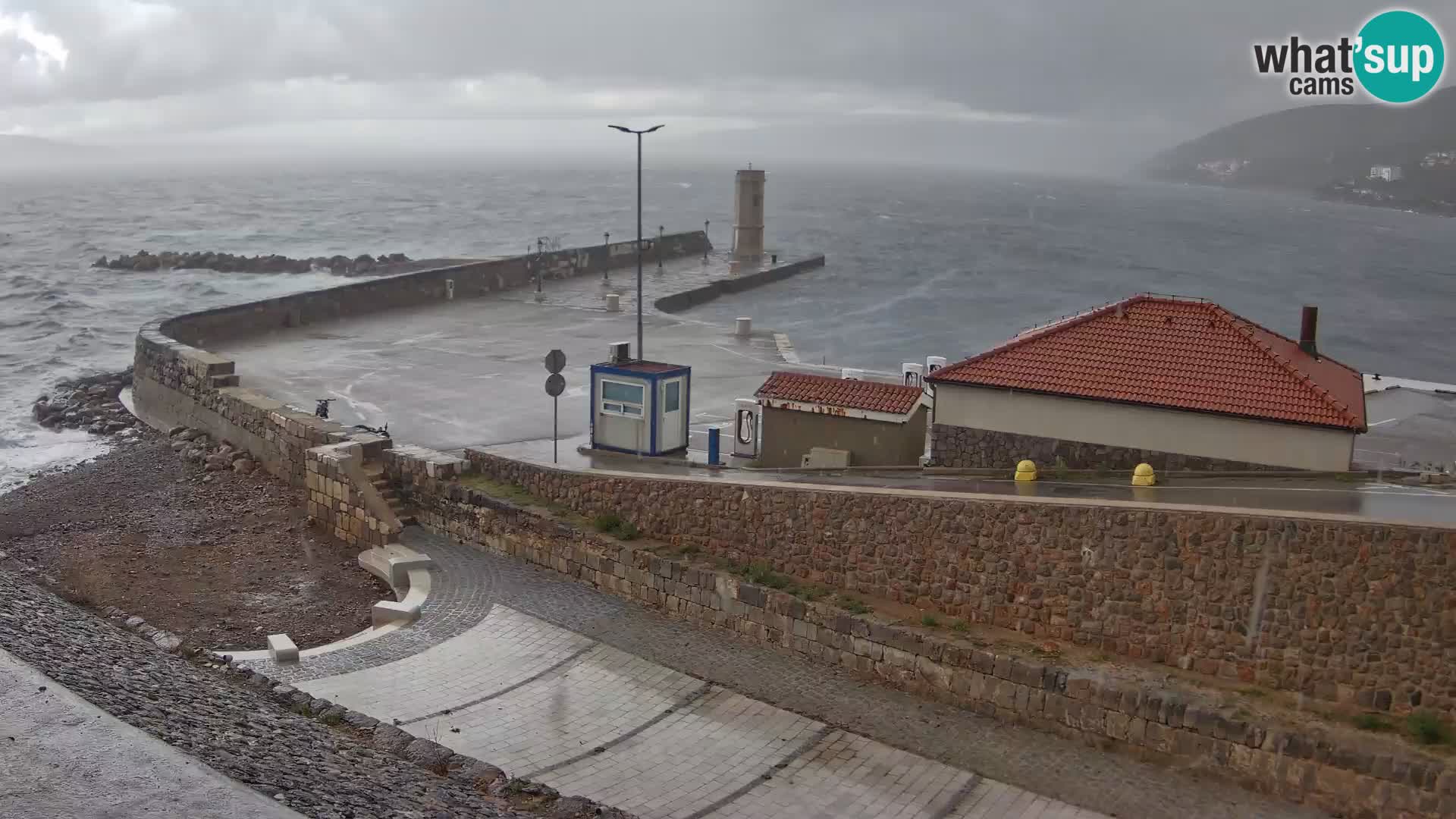 Senj Harbour Webcam – Breakwater & Lighthouse Live View
