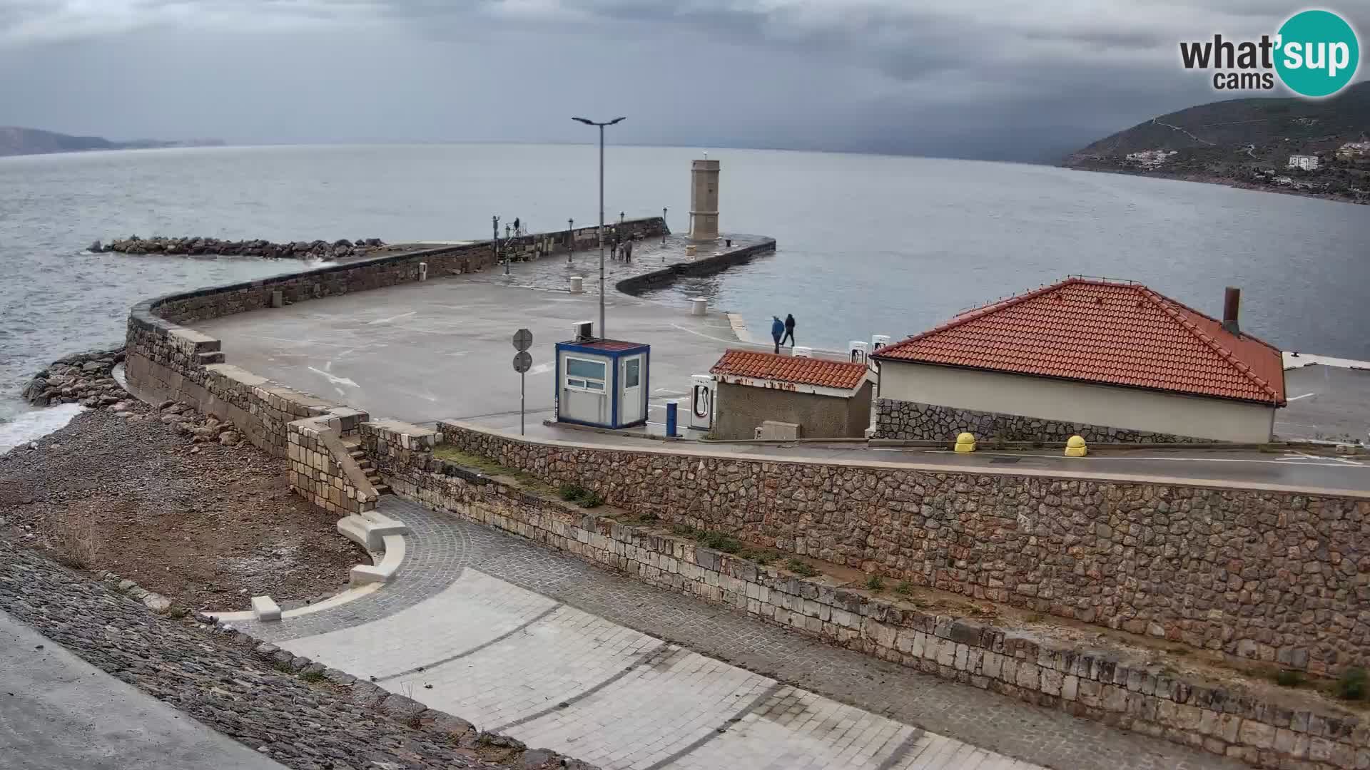 Senj Hafen Webcam – Wellenbrecher & Leuchtturm Liveblick
