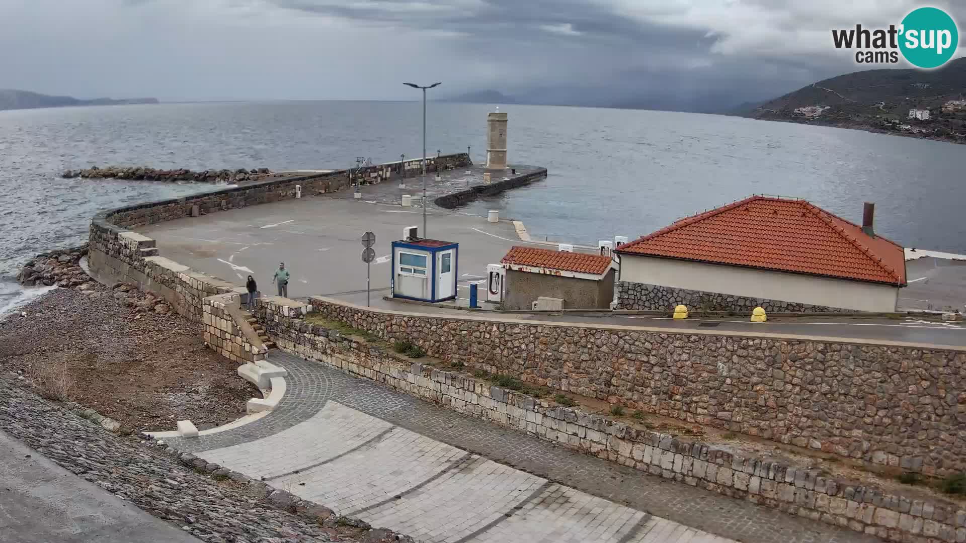 Senj Hafen Webcam – Wellenbrecher & Leuchtturm Liveblick