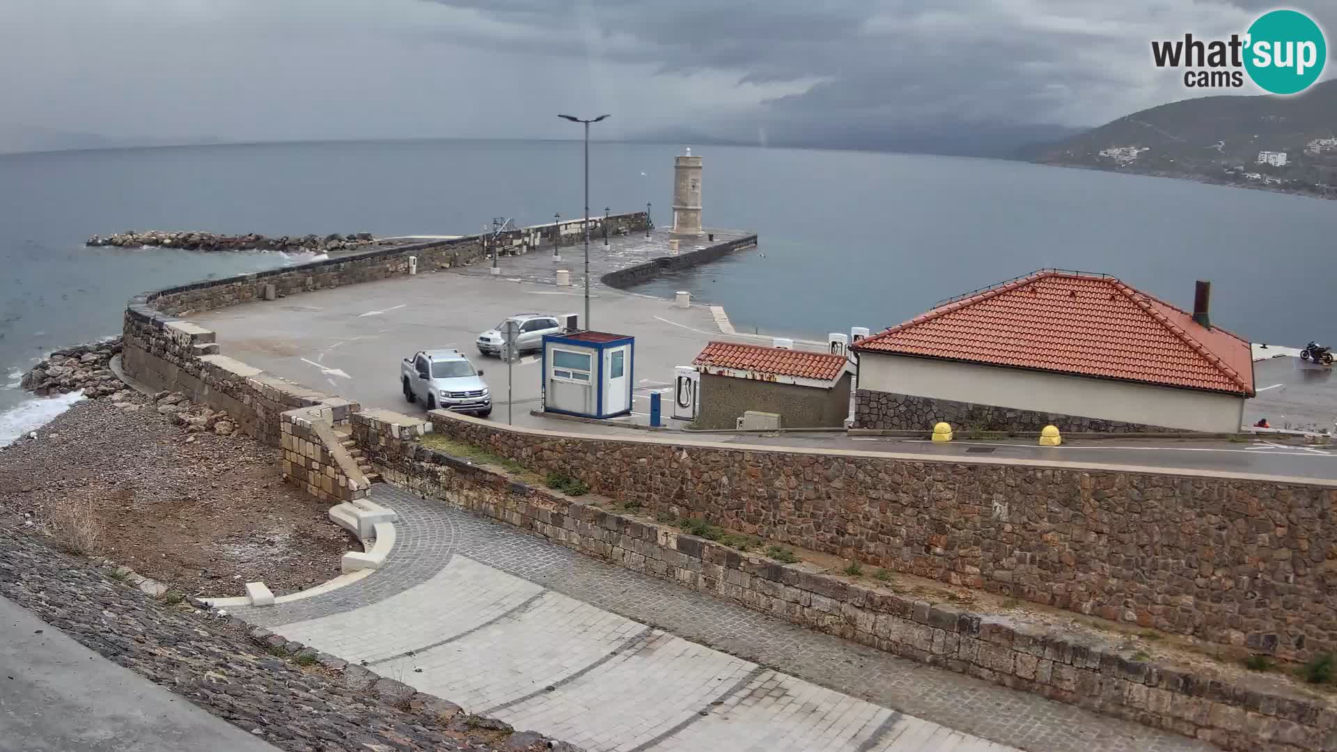 Senj Harbour Webcam – Breakwater & Lighthouse Live View