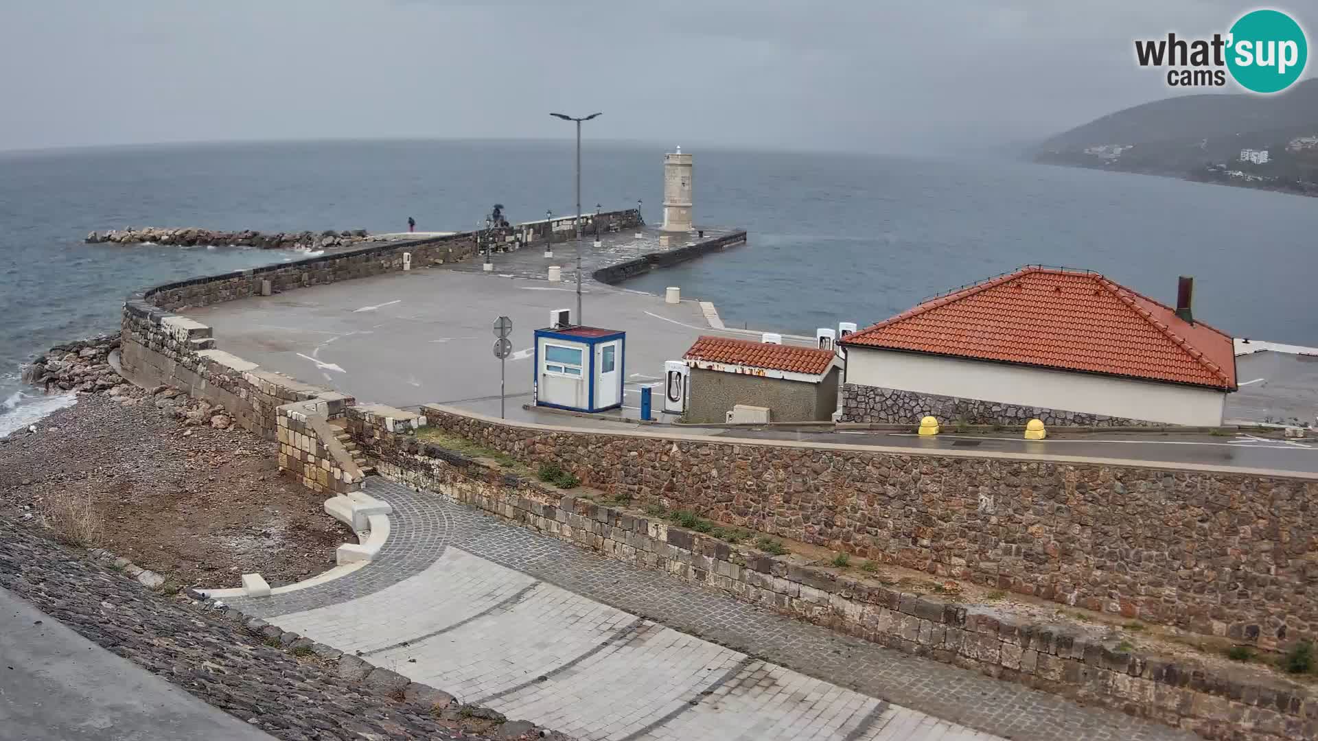 Webcam puerto de Senj – Rompeolas y faro en directo