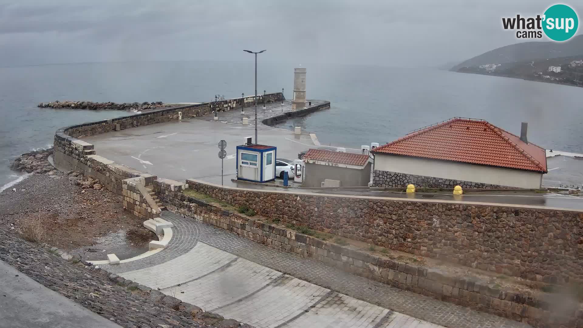 Webcam puerto de Senj – Rompeolas y faro en directo