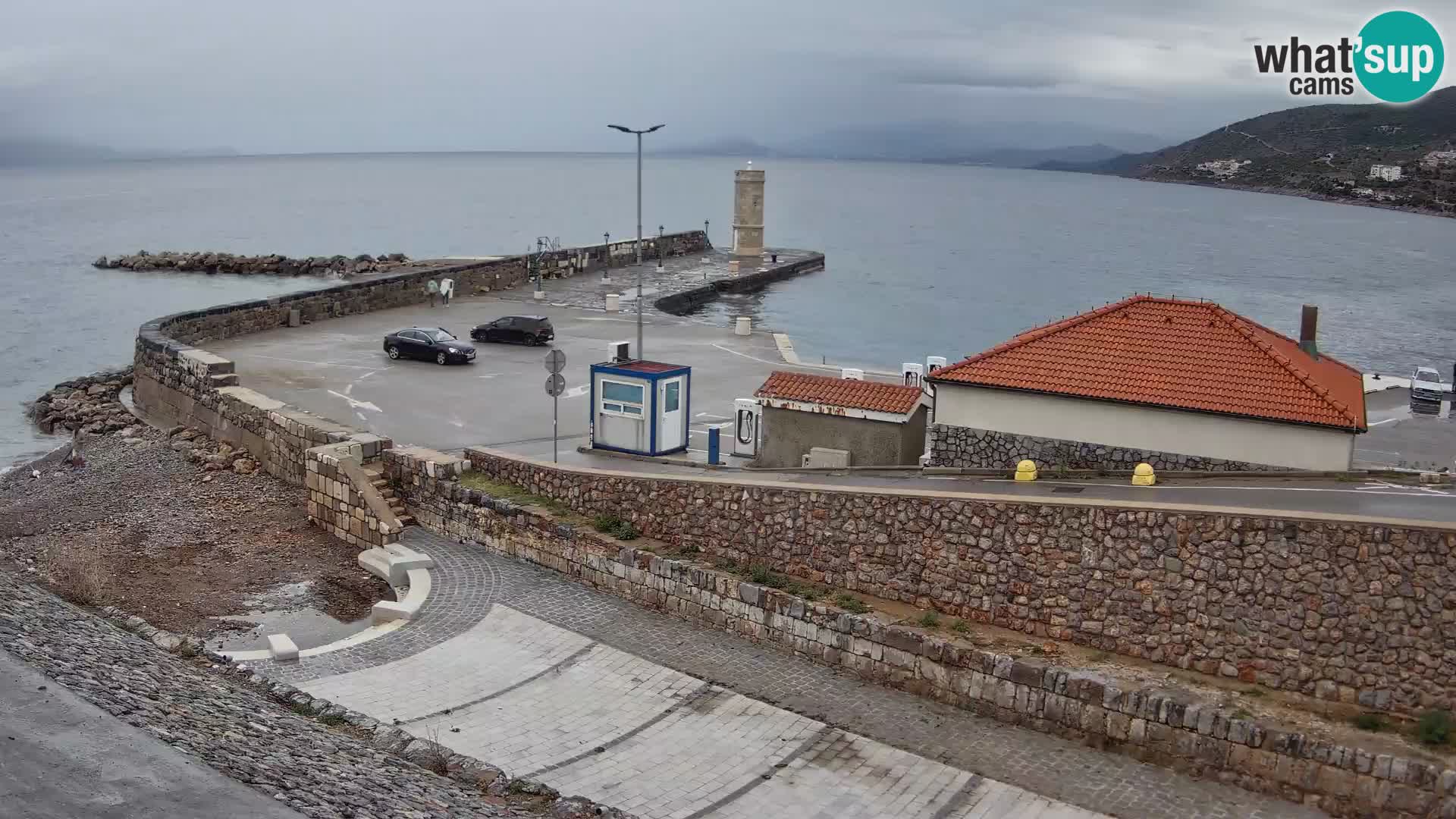 Senj Hafen Webcam – Wellenbrecher & Leuchtturm Liveblick