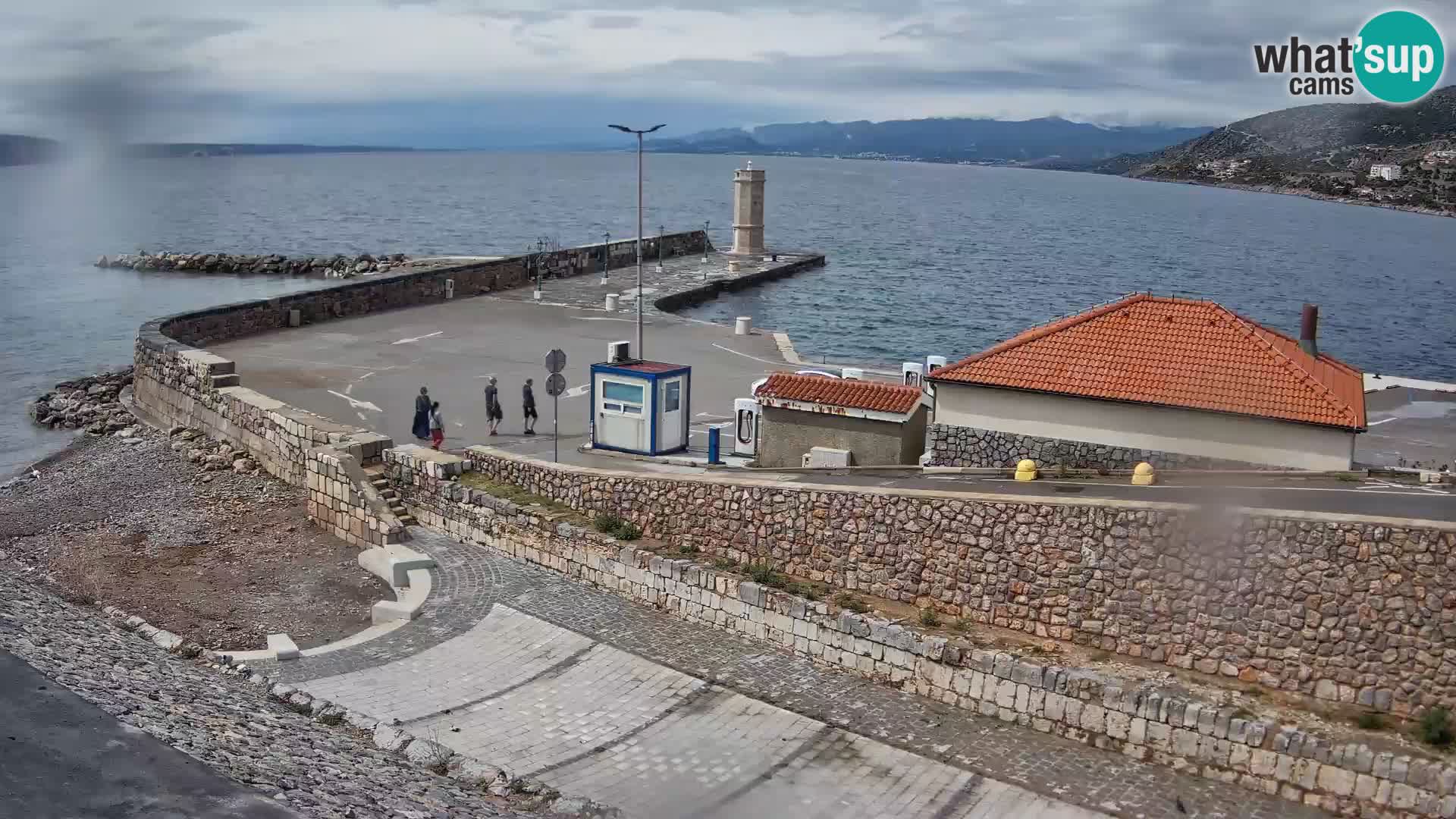 Webcam puerto de Senj – Rompeolas y faro en directo