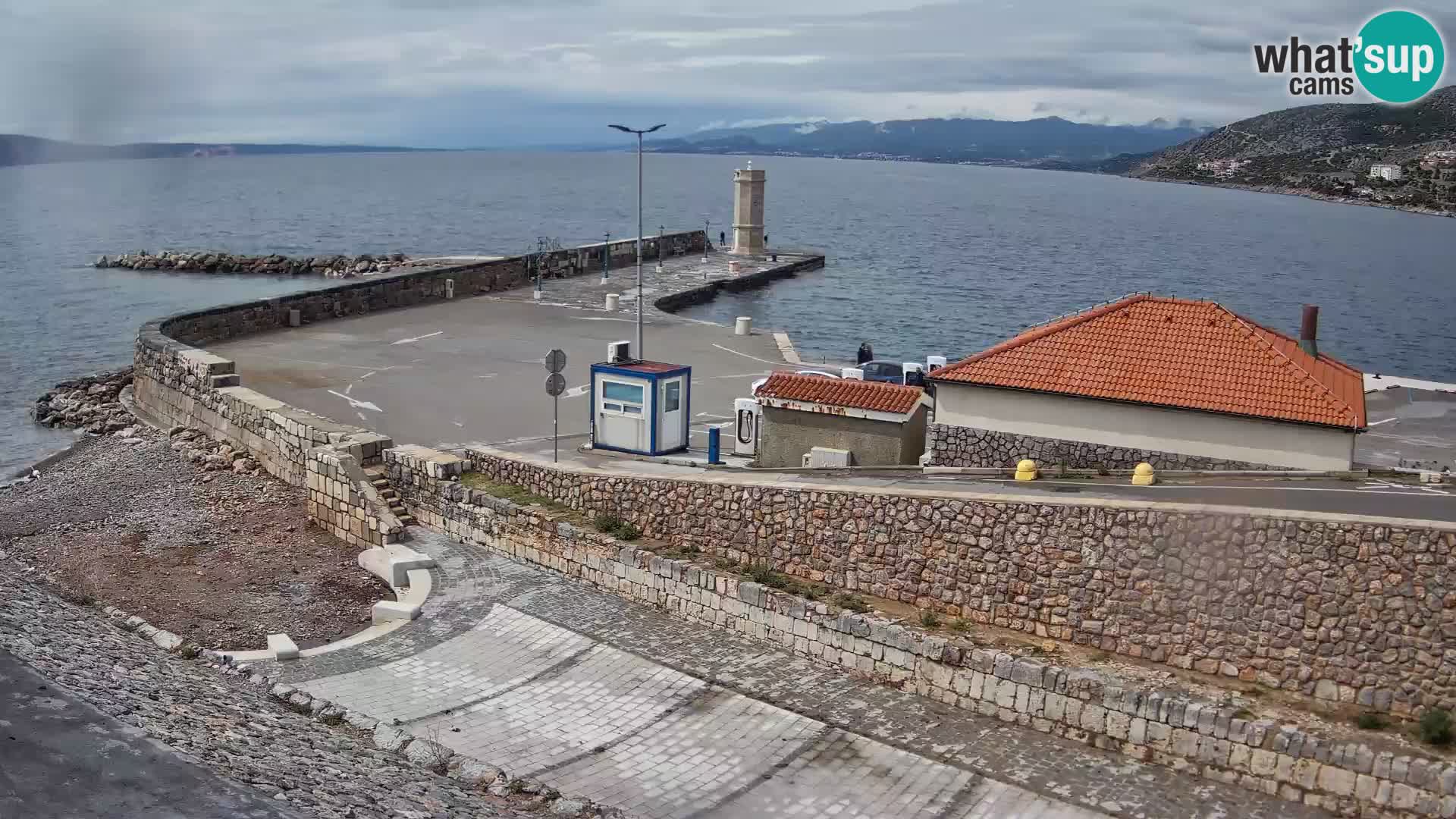 Webcam puerto de Senj – Rompeolas y faro en directo
